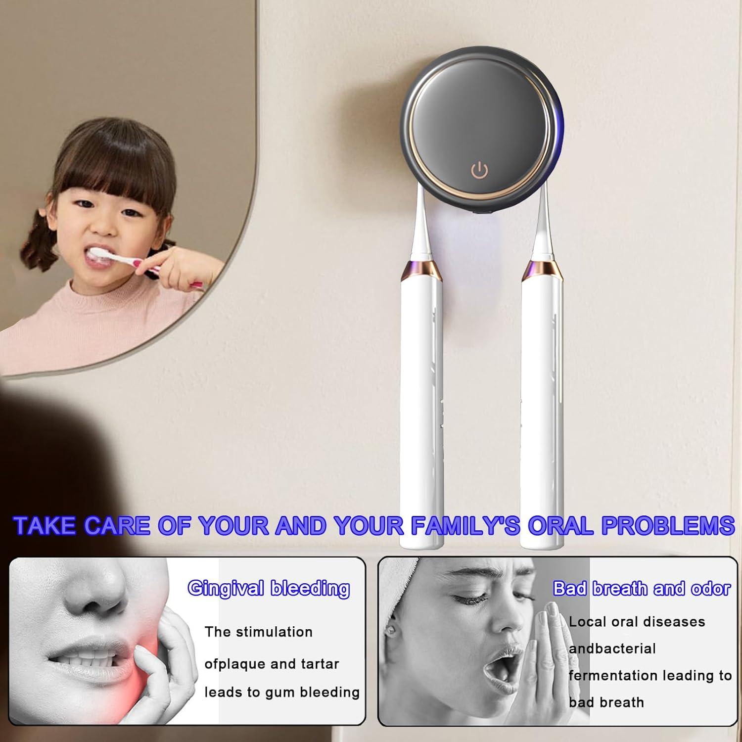 Soporte de Cepillo de Dientes Wekity Gris con Secado Rápido