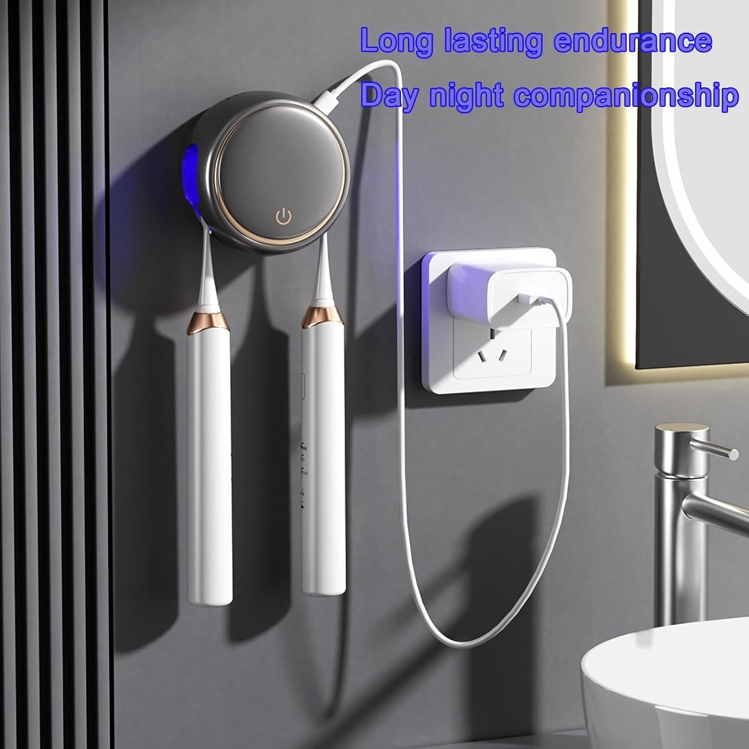 Soporte de Cepillo de Dientes Wekity Gris con Secado Rápido