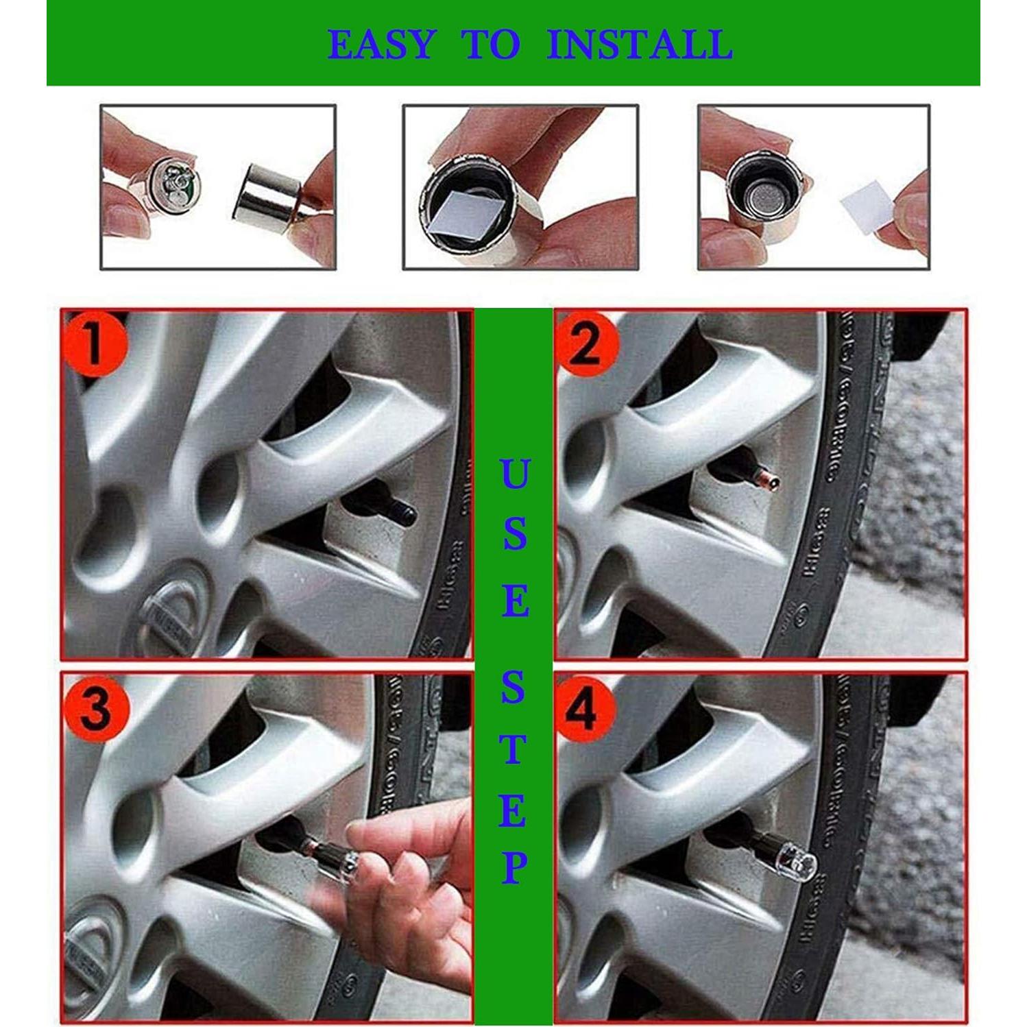 Luces LED para Ruedas de Bicicleta YUERWOVER Azul 4 Piezas