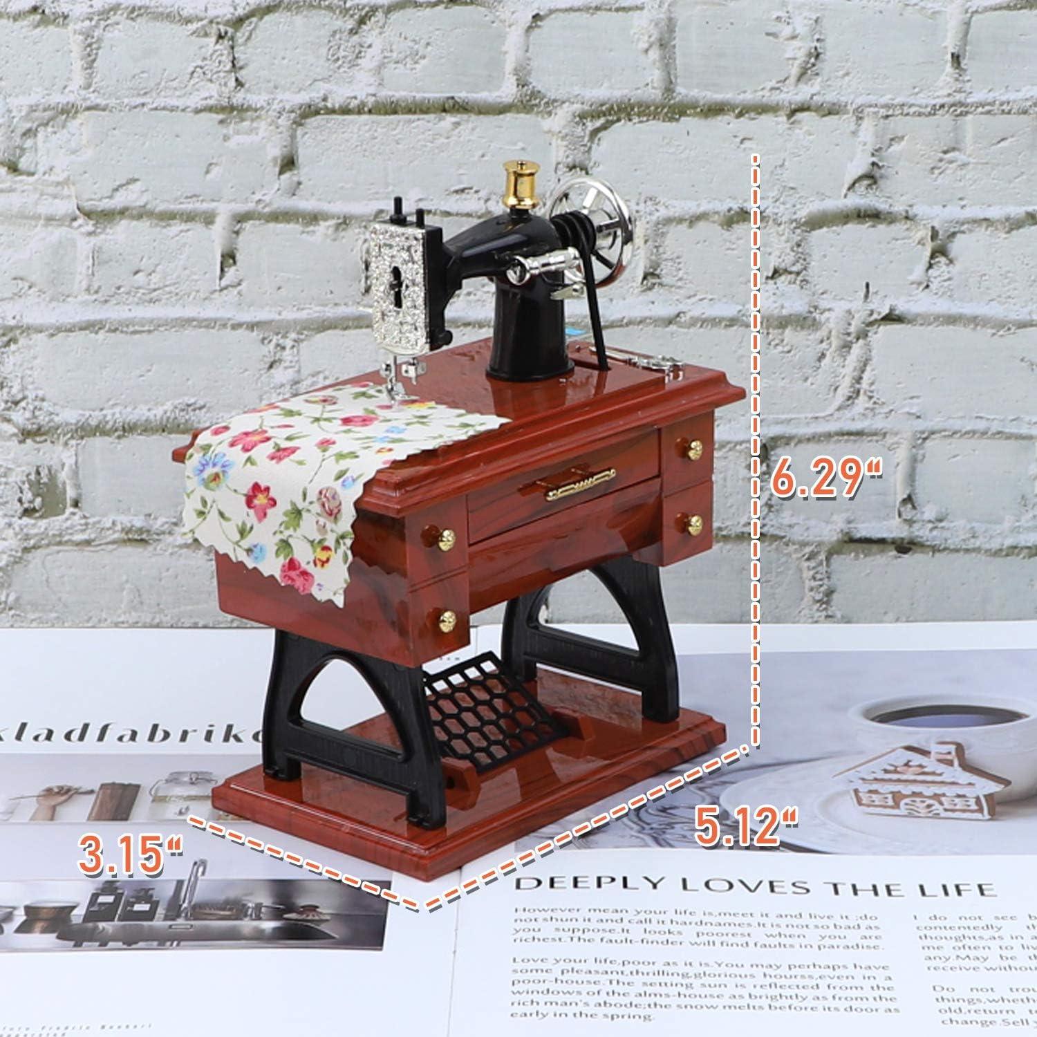 Caja de Música Vintage Máquina de Coser Framendino 13x8x16cm