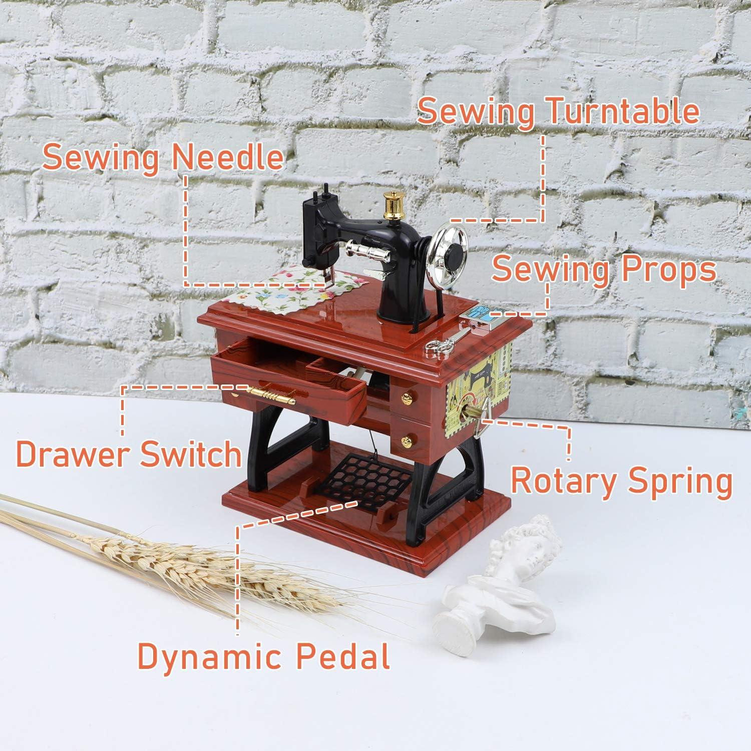 Caja de Música Vintage Máquina de Coser Framendino 13x8x16cm