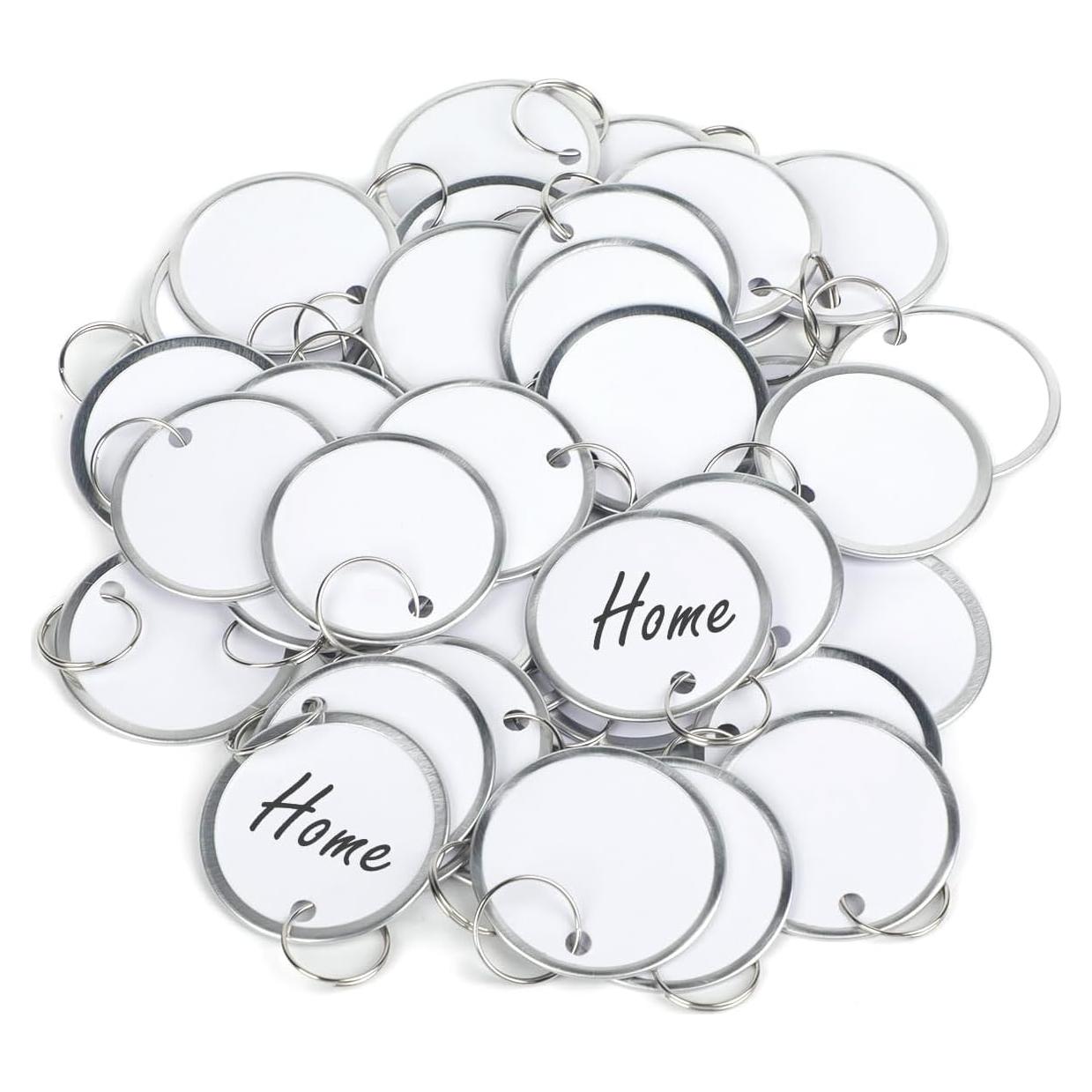 Etiquetas de Llave Uniclife 50 Pcs 3.96 cm Blancas Resistentes