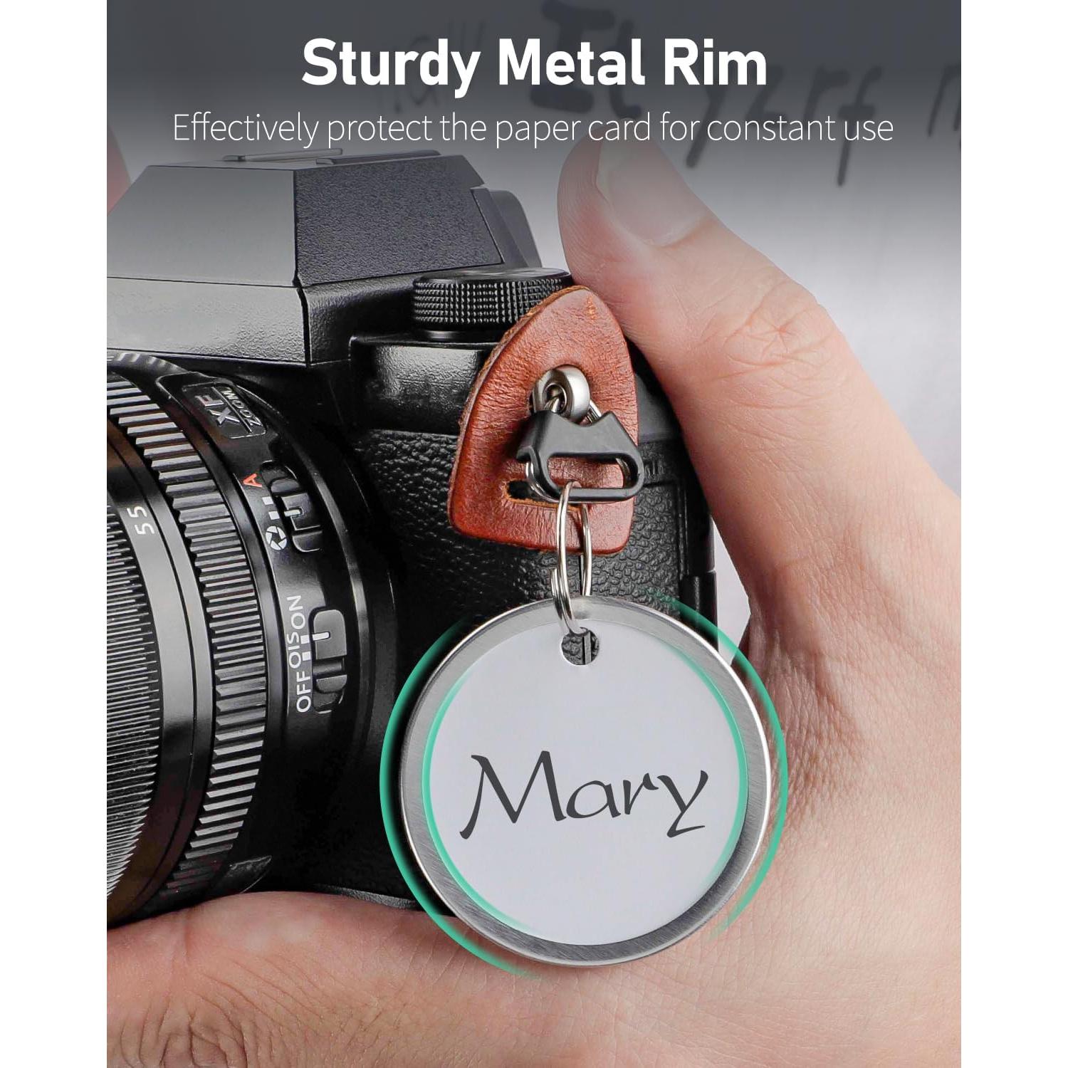 Etiquetas de Llave Uniclife 50 Pcs 3.96 cm Blancas Resistentes