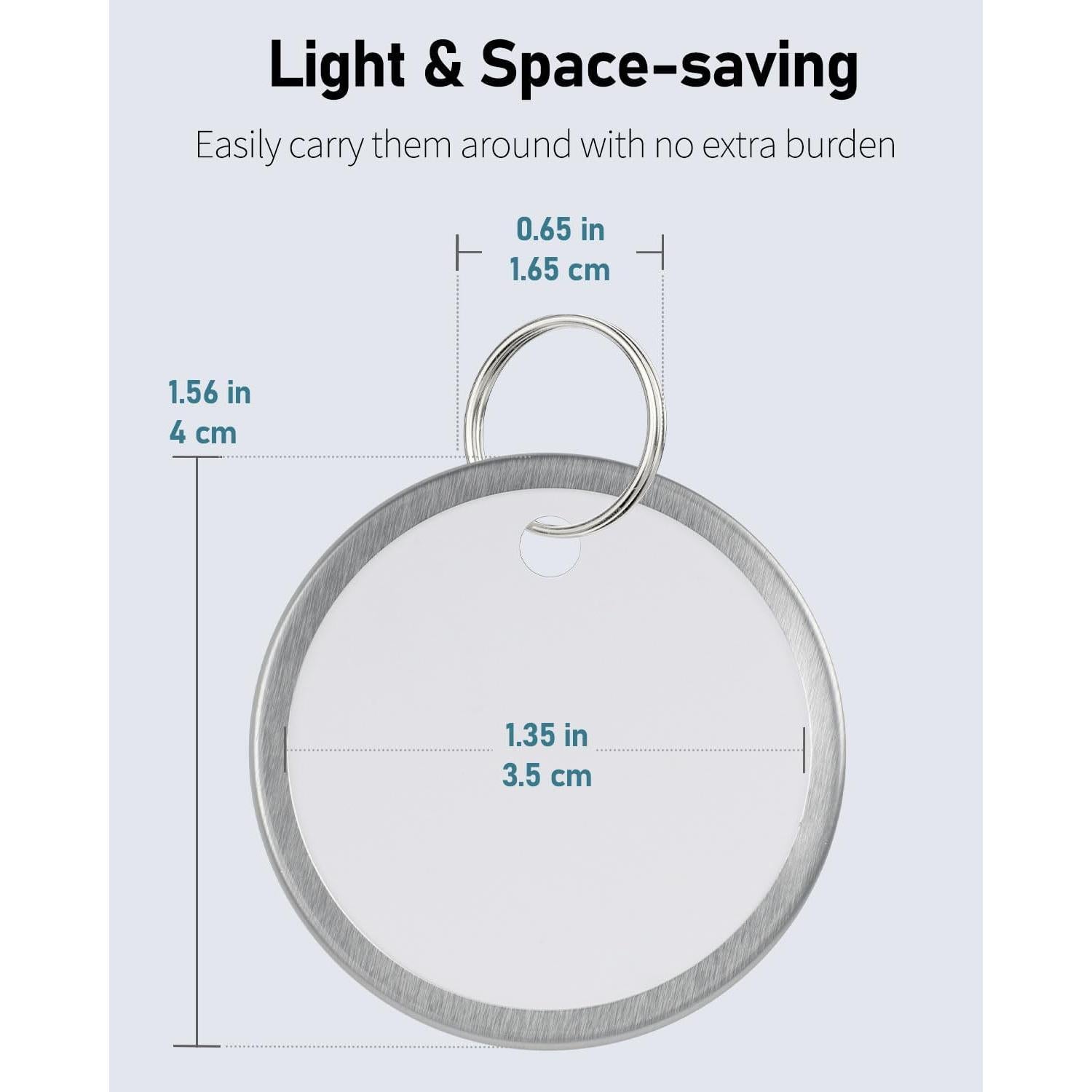 Etiquetas de Llave Uniclife 50 Pcs 3.96 cm Blancas Resistentes