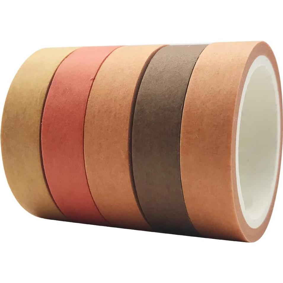 Conjunto de 5 Cintas Washi ZMLSED 10mm Decorativas Japonesas