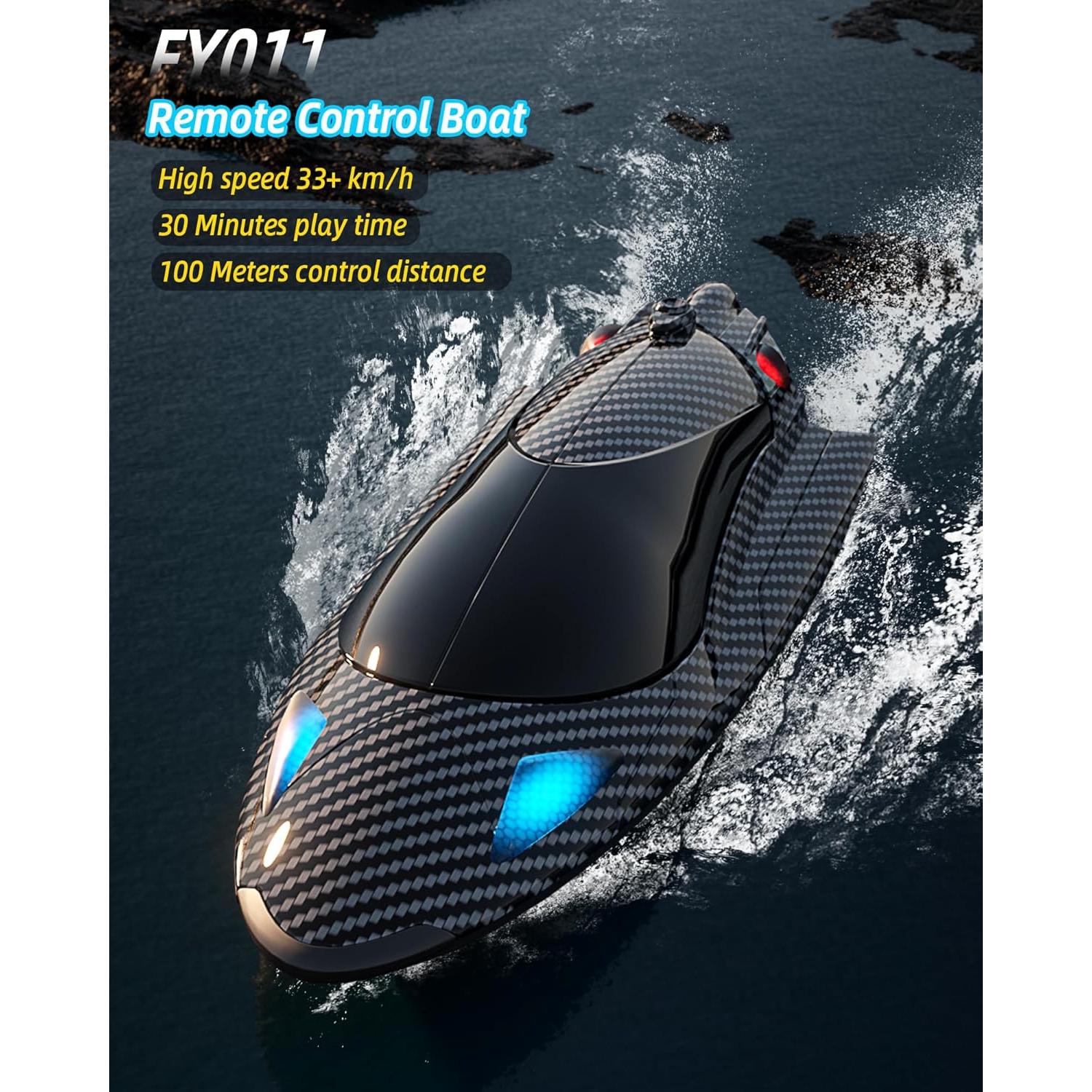 Barco RC de Alta Velocidad Dexinco 33 km/h con 2 Baterías