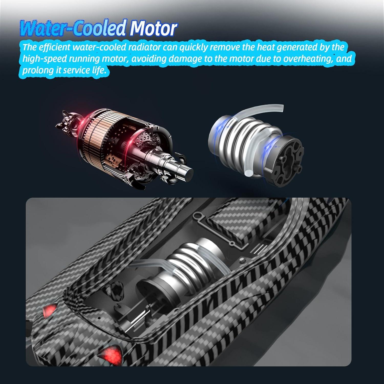 Barco RC de Alta Velocidad Dexinco 33 km/h con 2 Baterías