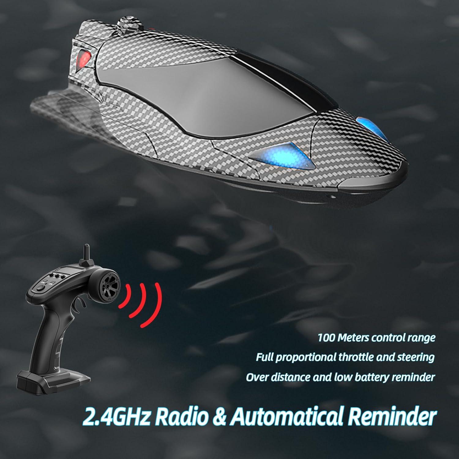 Barco RC de Alta Velocidad Dexinco 33 km/h con 2 Baterías