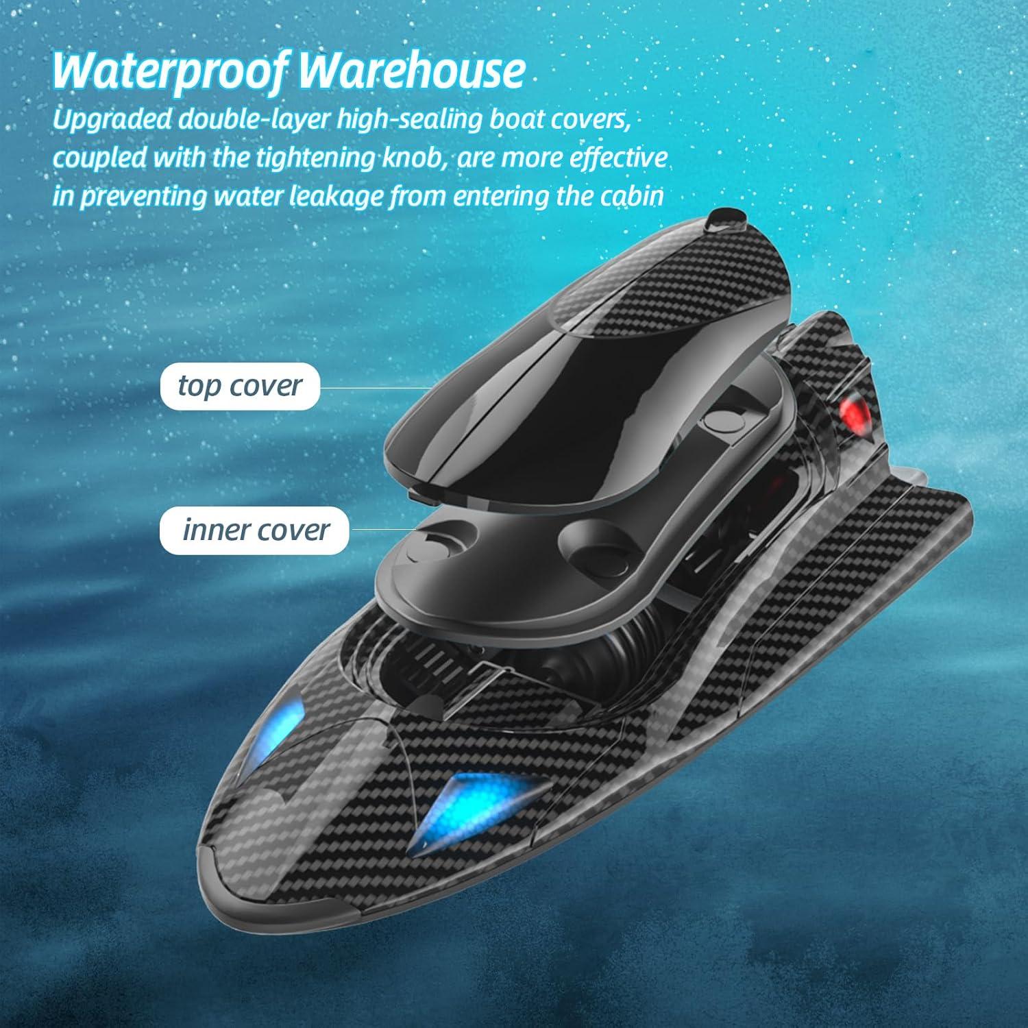 Barco RC de Alta Velocidad Dexinco 33 km/h con 2 Baterías