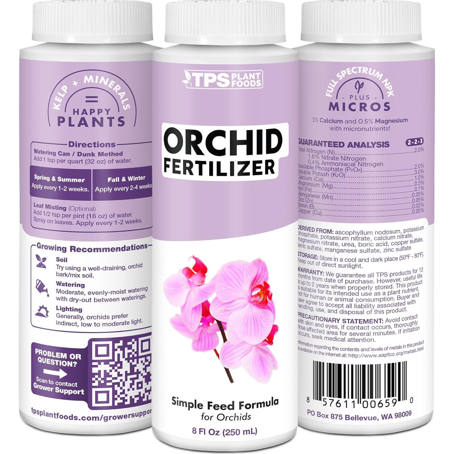 Abono Líquido para Orquídeas TPS Nutrients 250mL Crecimiento