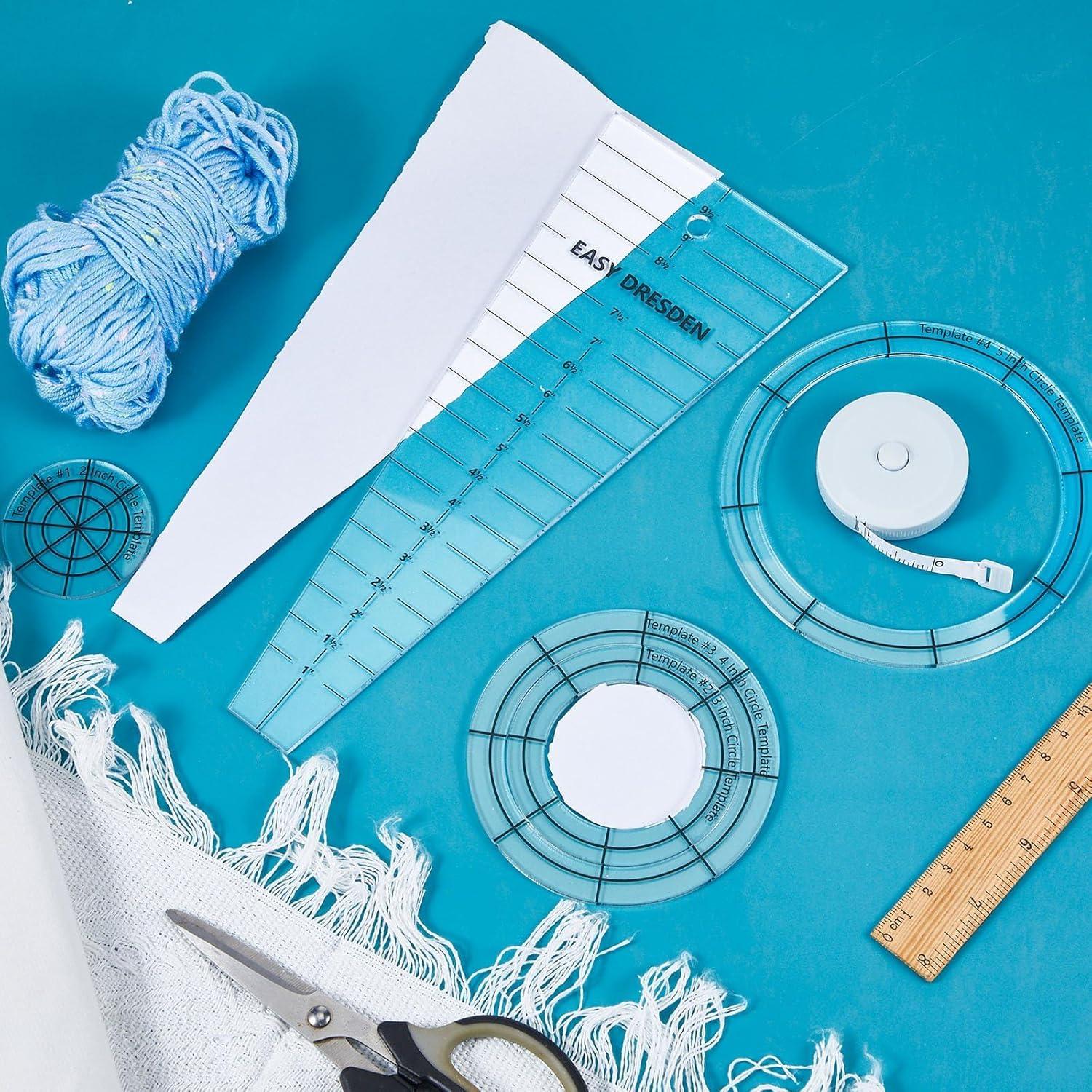 5 Plantillas de Acrílico para Patchwork Kigley - 10" y 4 Tamaños Redondos