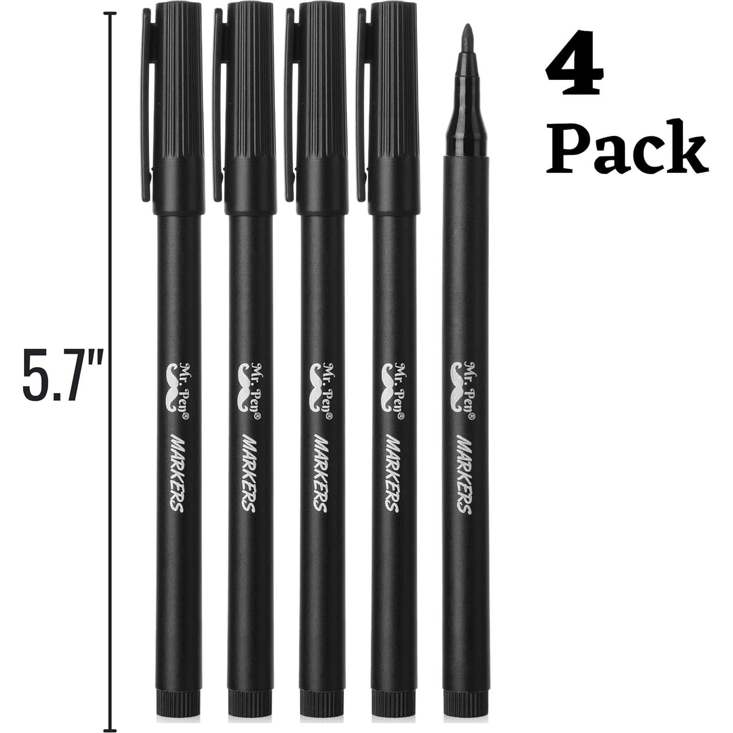Marcadores de Jardín Mr. Pen, Negros, Paquete de 4 Unidades