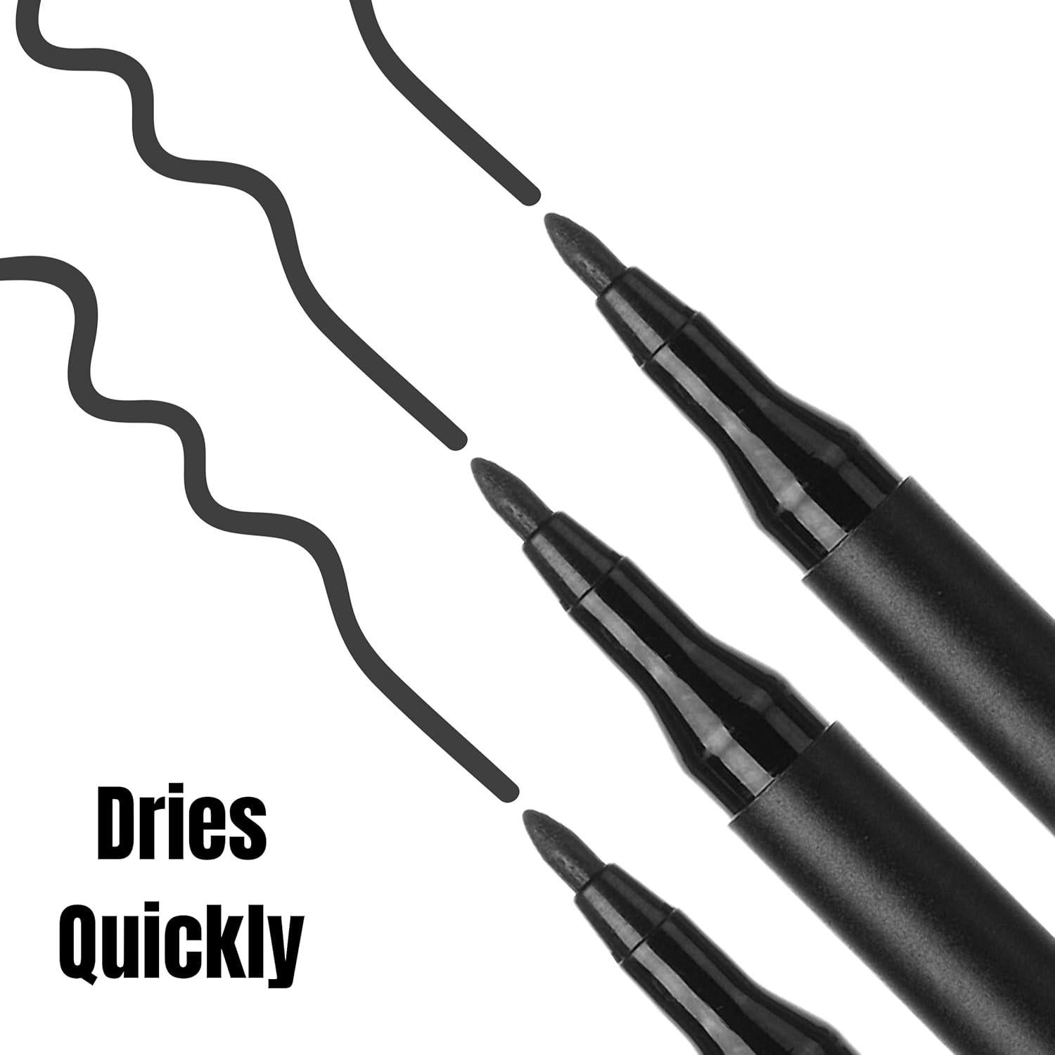 Marcadores de Jardín Mr. Pen, Negros, Paquete de 4 Unidades