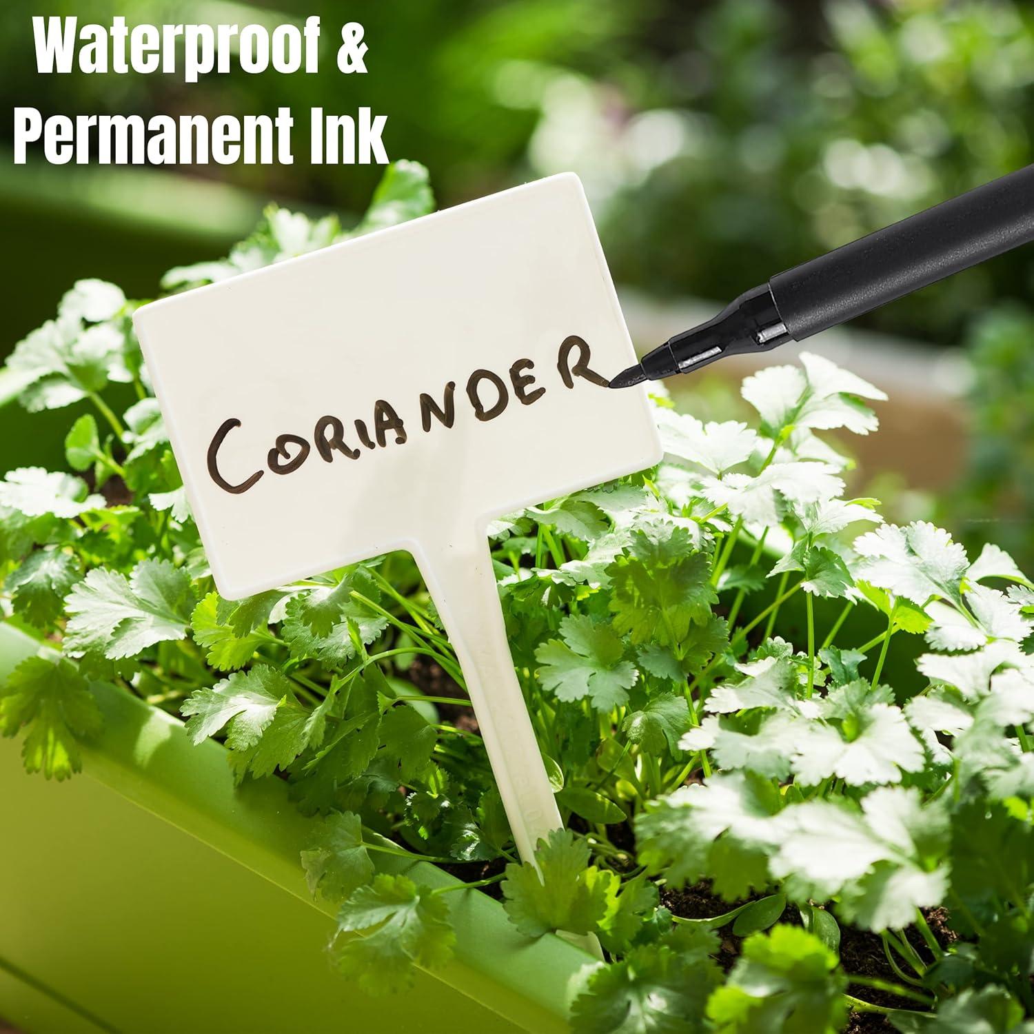 Marcadores de Jardín Mr. Pen, Negros, Paquete de 4 Unidades