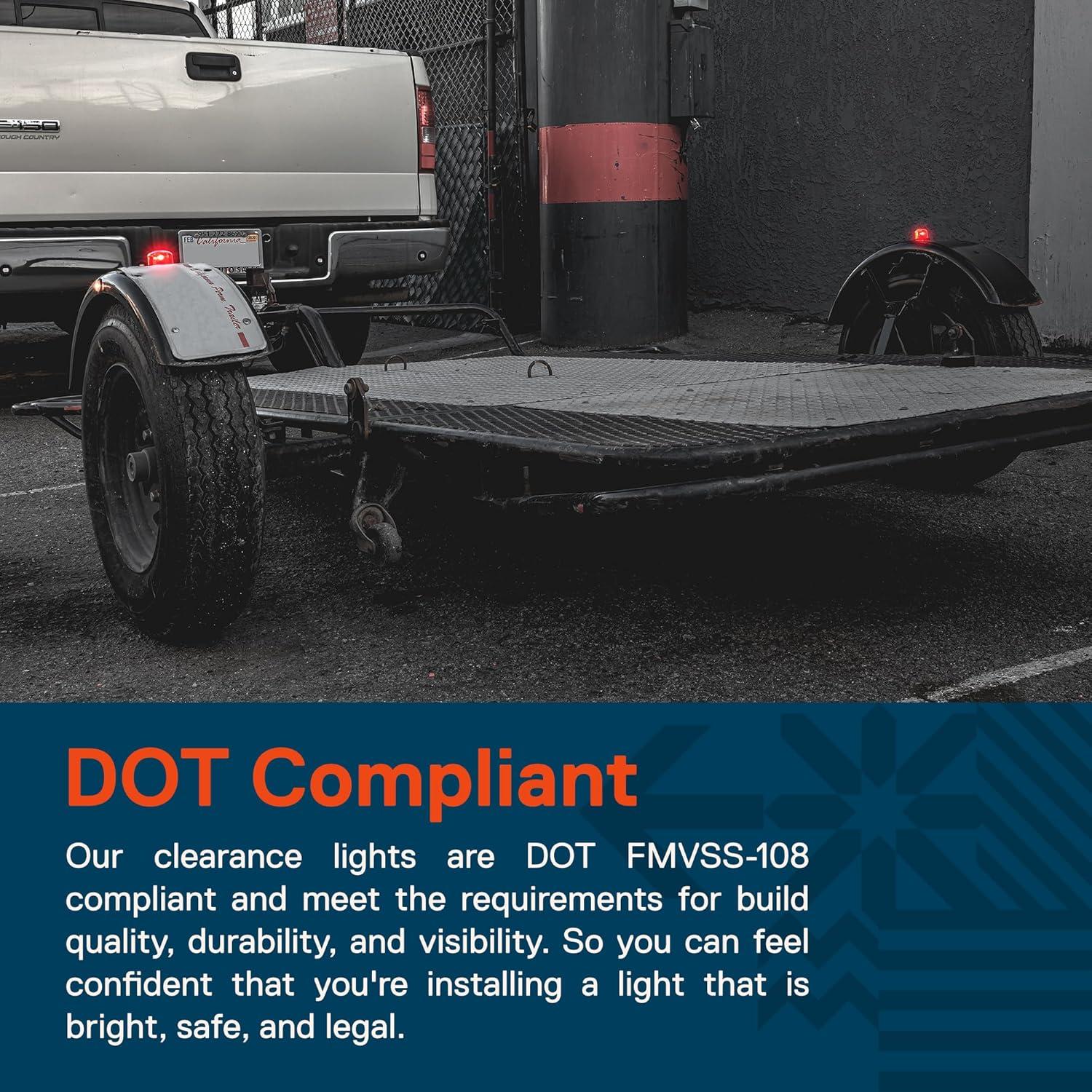 Juego de Luces LED de Guardabarros Rojo y Ámbar ONLINE LED STORE