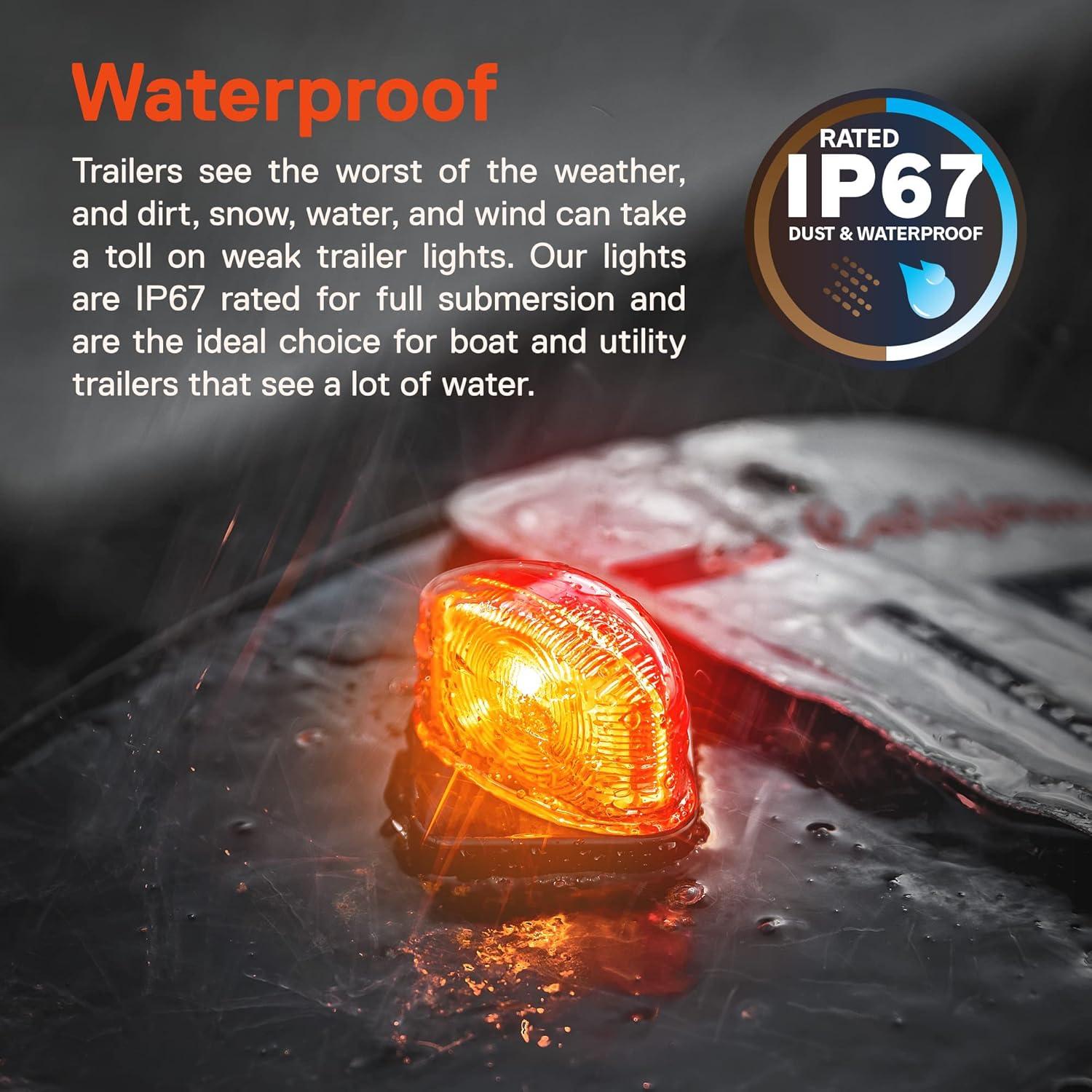 Juego de Luces LED de Guardabarros Rojo y Ámbar ONLINE LED STORE