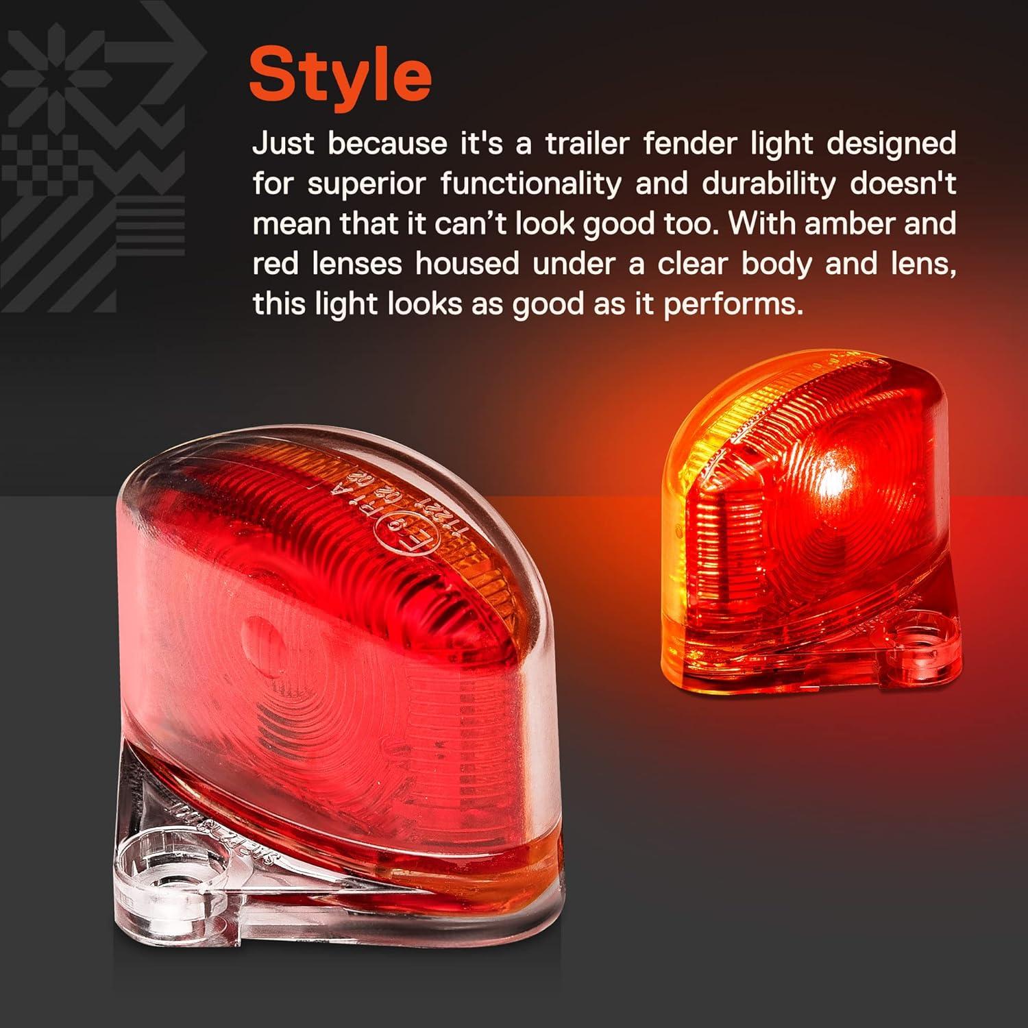 Juego de Luces LED de Guardabarros Rojo y Ámbar ONLINE LED STORE