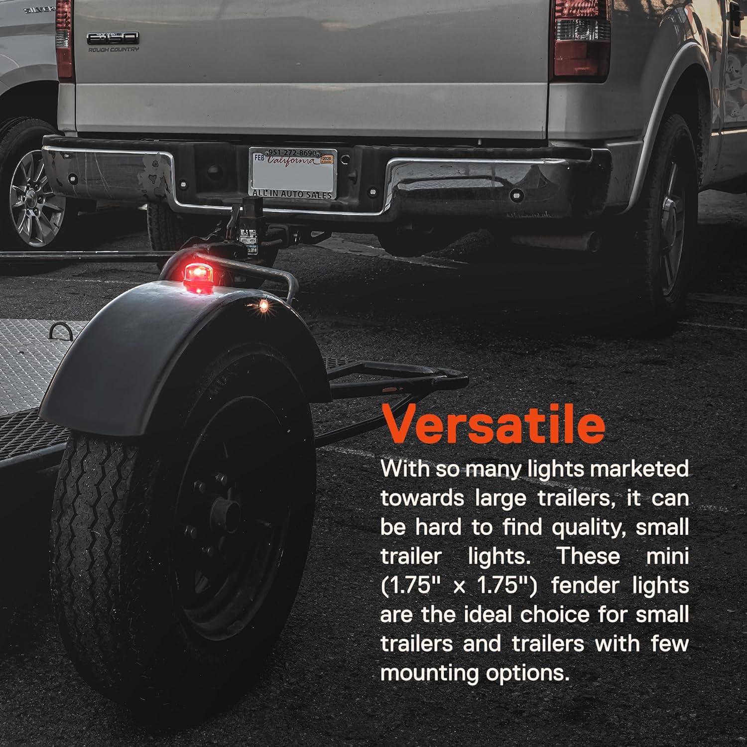 Juego de Luces LED de Guardabarros Rojo y Ámbar ONLINE LED STORE