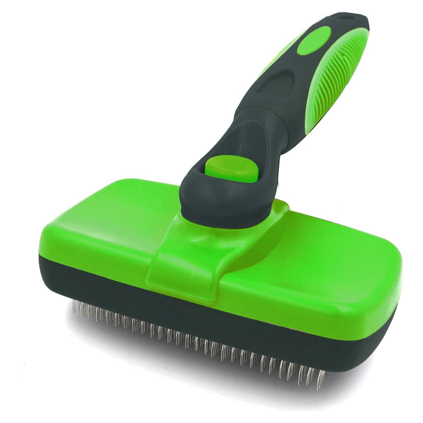 Cepillo Slicker Autolimpiante para Mascotas Honestsea Verde