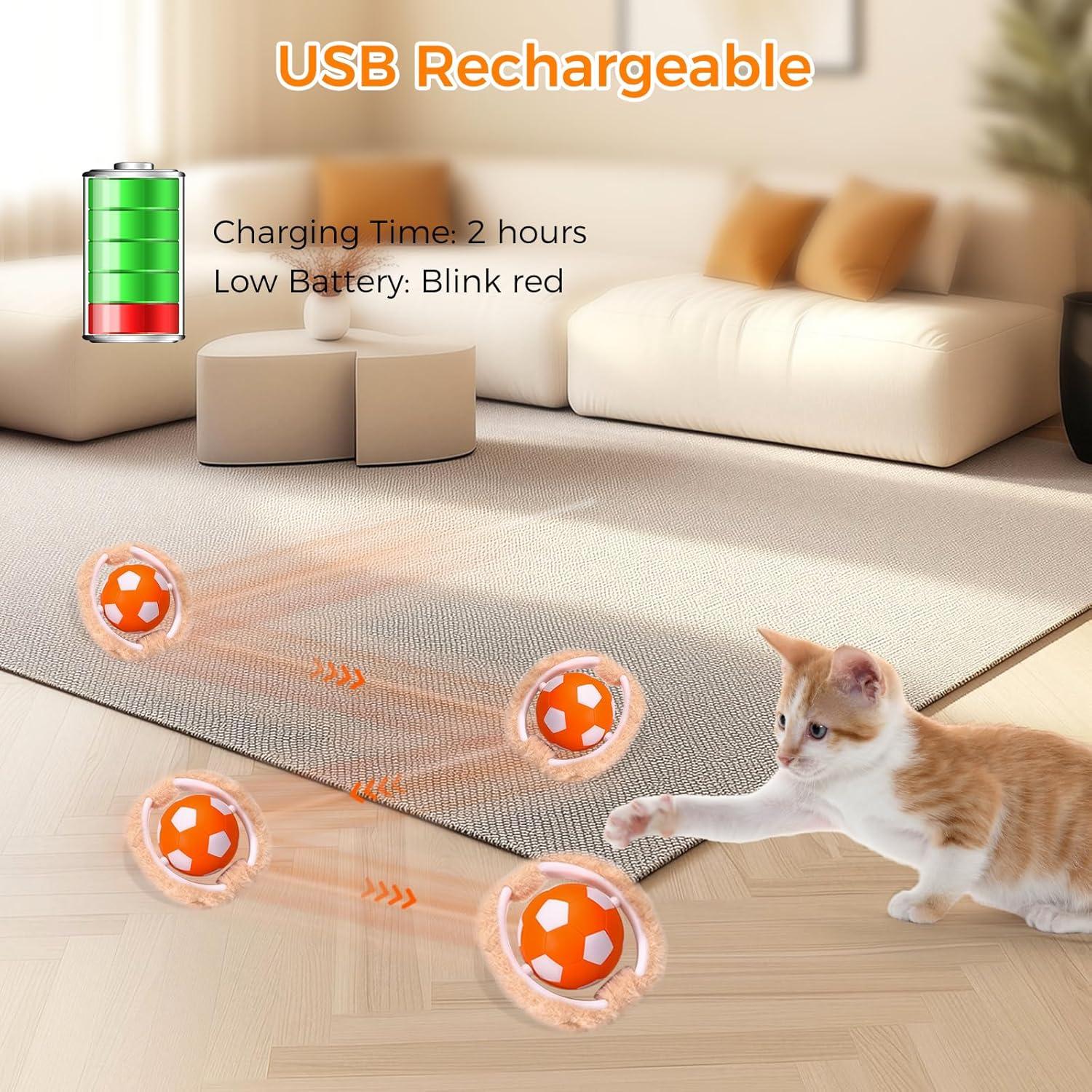Juguete Interactivo para Gatos VIWIK Bola Automática 2 en 1
