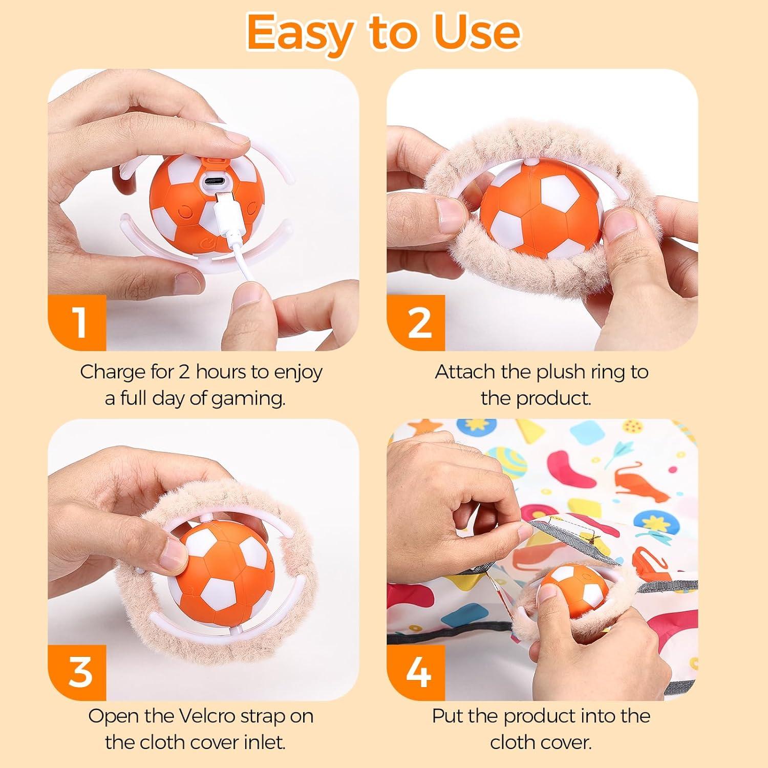 Juguete Interactivo para Gatos VIWIK Bola Automática 2 en 1