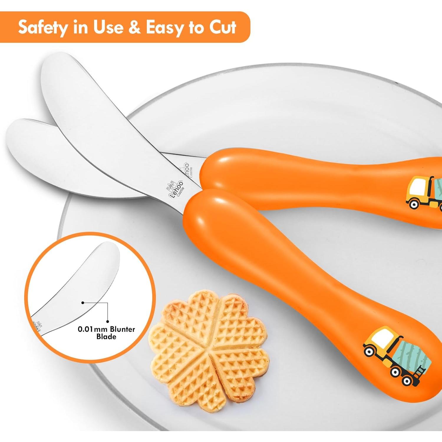 Set de Utensilios para Niños Lehoo Castle - 6 Piezas de Acero Inoxidable