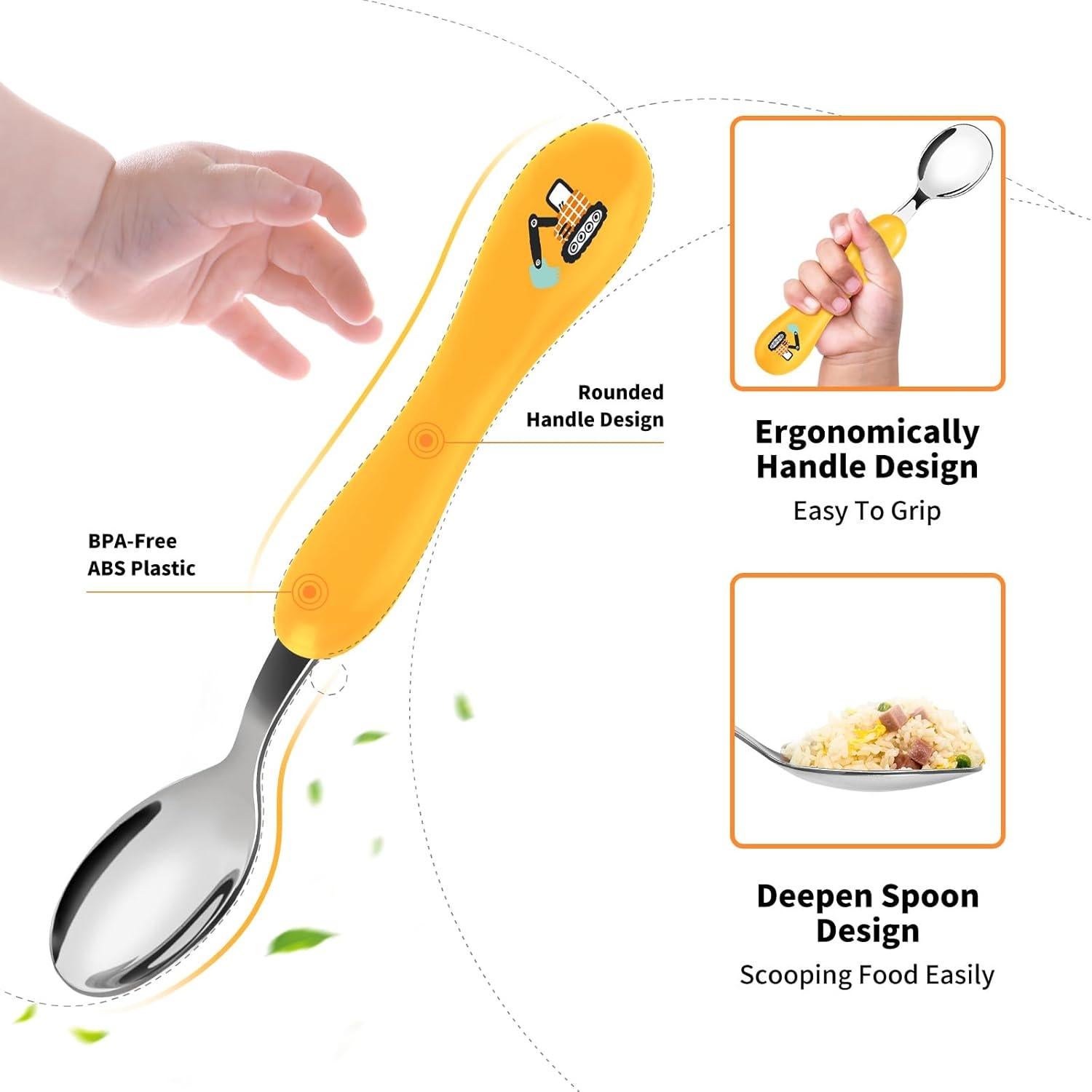 Set de Utensilios para Niños Lehoo Castle - 6 Piezas de Acero Inoxidable