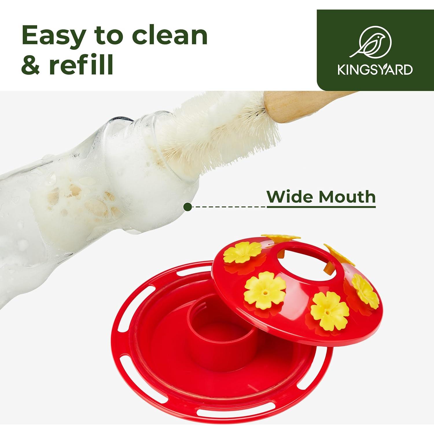 Alimentador de Colibríes de Vidrio Kingsyard 414g Colgante Rojo