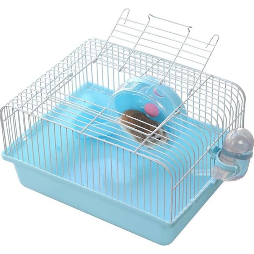 Jaula para Hámster Gutongyuan con Rueda y Accesorios Azul
