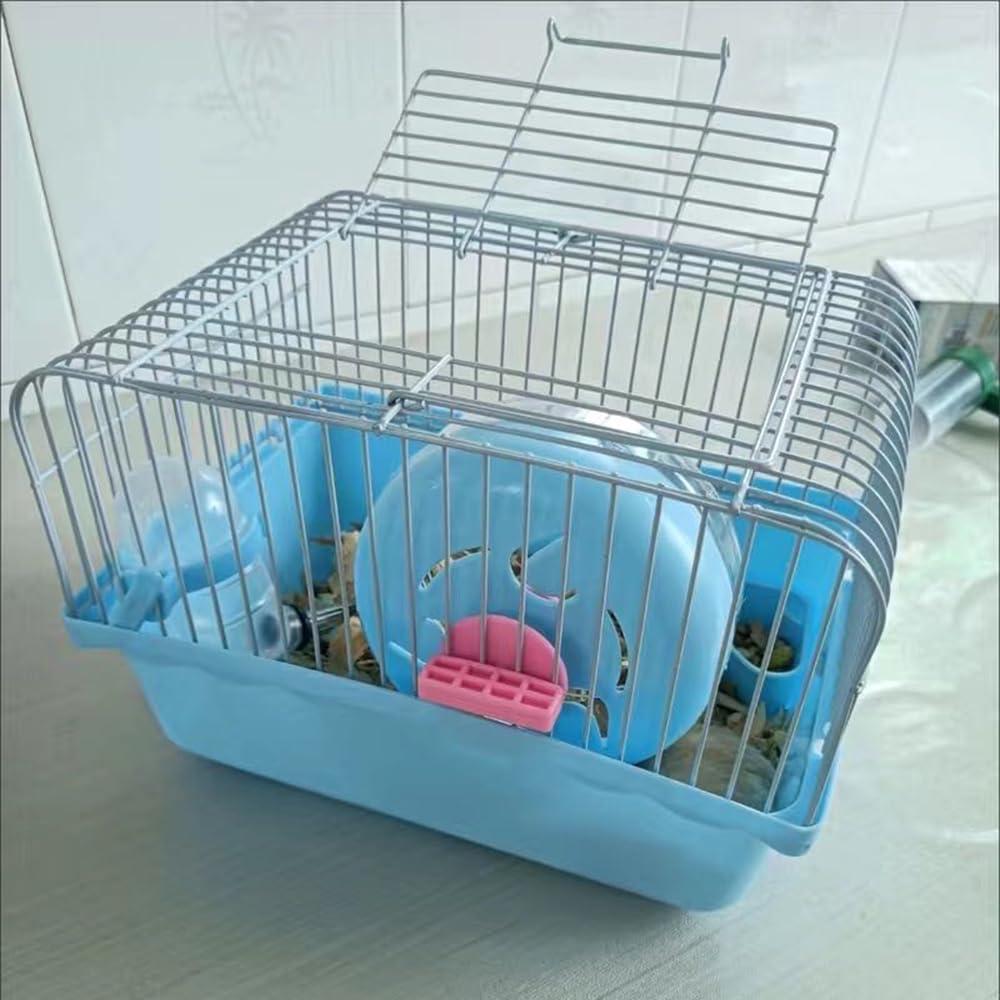 Jaula para Hámster Gutongyuan con Rueda y Accesorios Azul