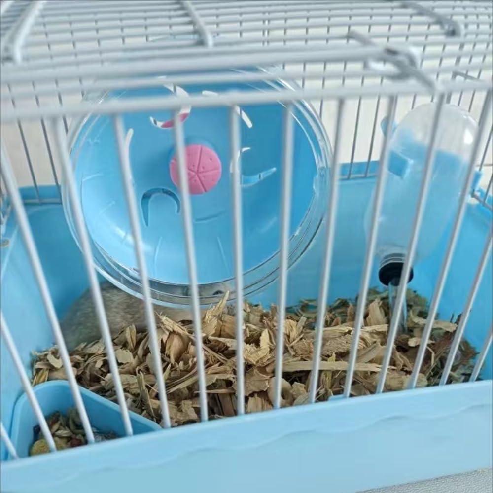 Jaula para Hámster Gutongyuan con Rueda y Accesorios Azul