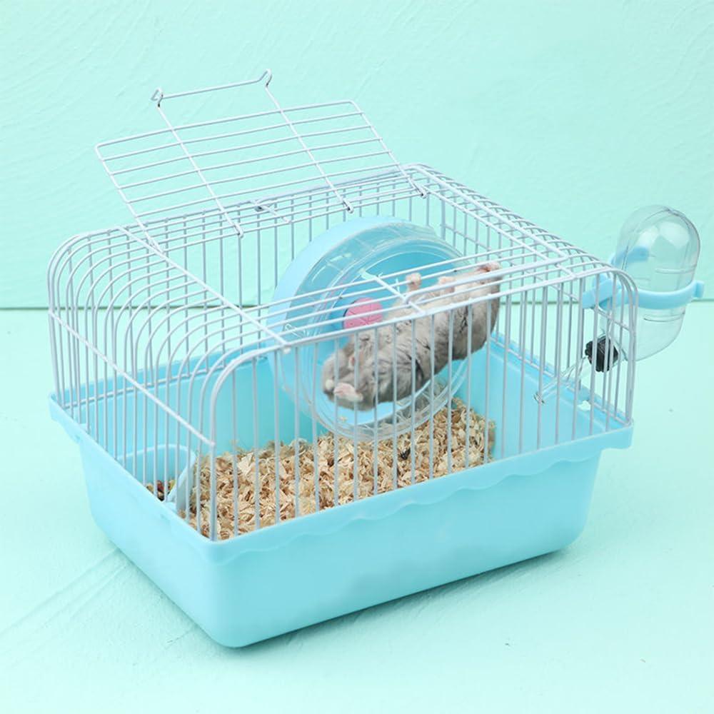 Jaula para Hámster Gutongyuan con Rueda y Accesorios Azul