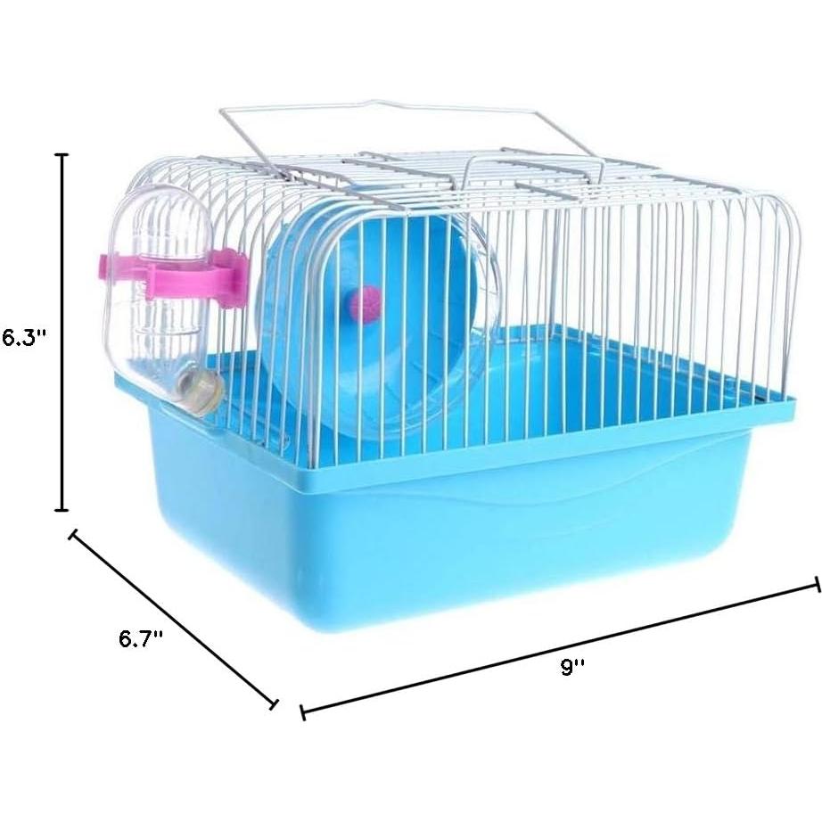 Jaula para Hámster Gutongyuan con Rueda y Accesorios Azul