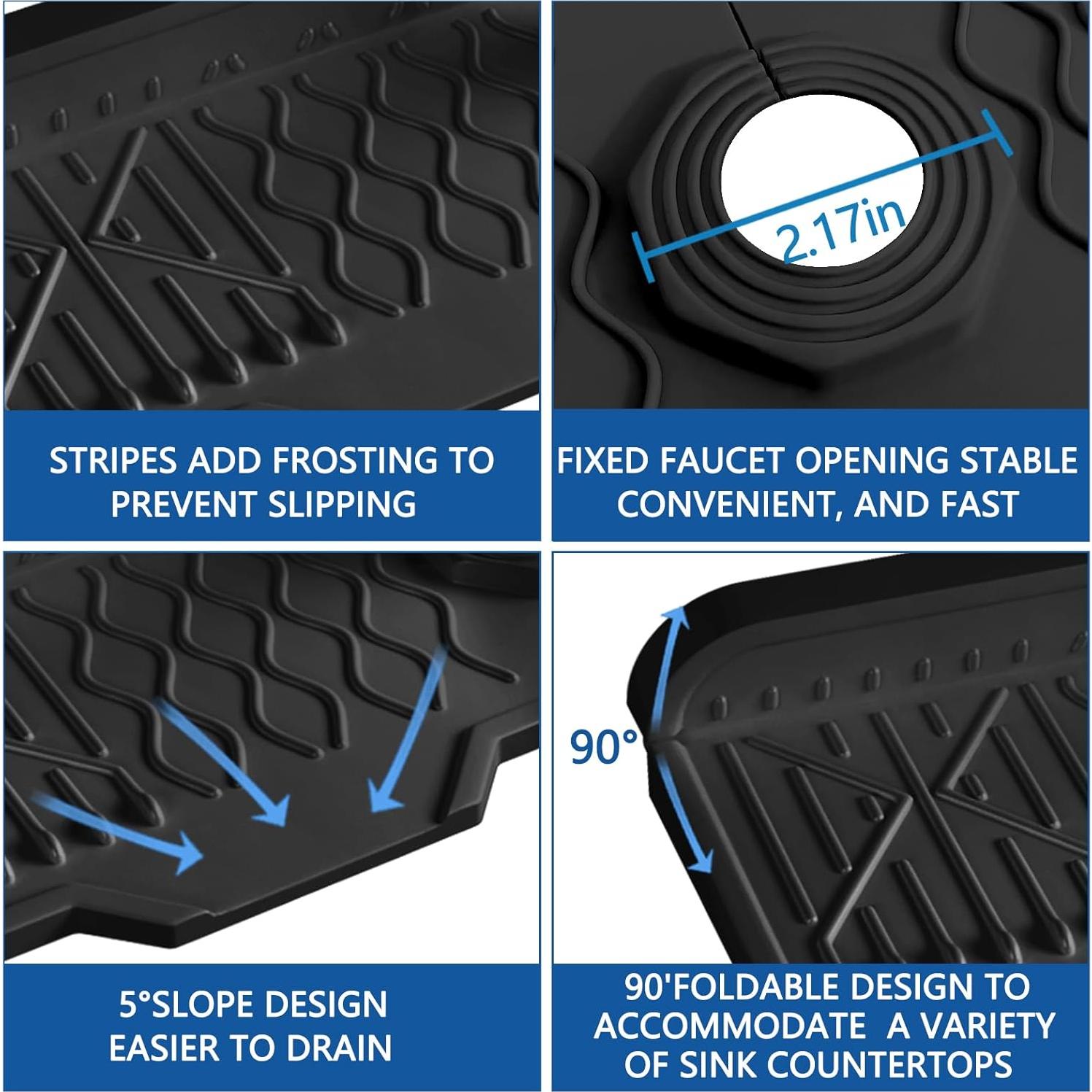 Protector de Salpicaduras de Fregadero EBIGIC 43x15cm Silicona
