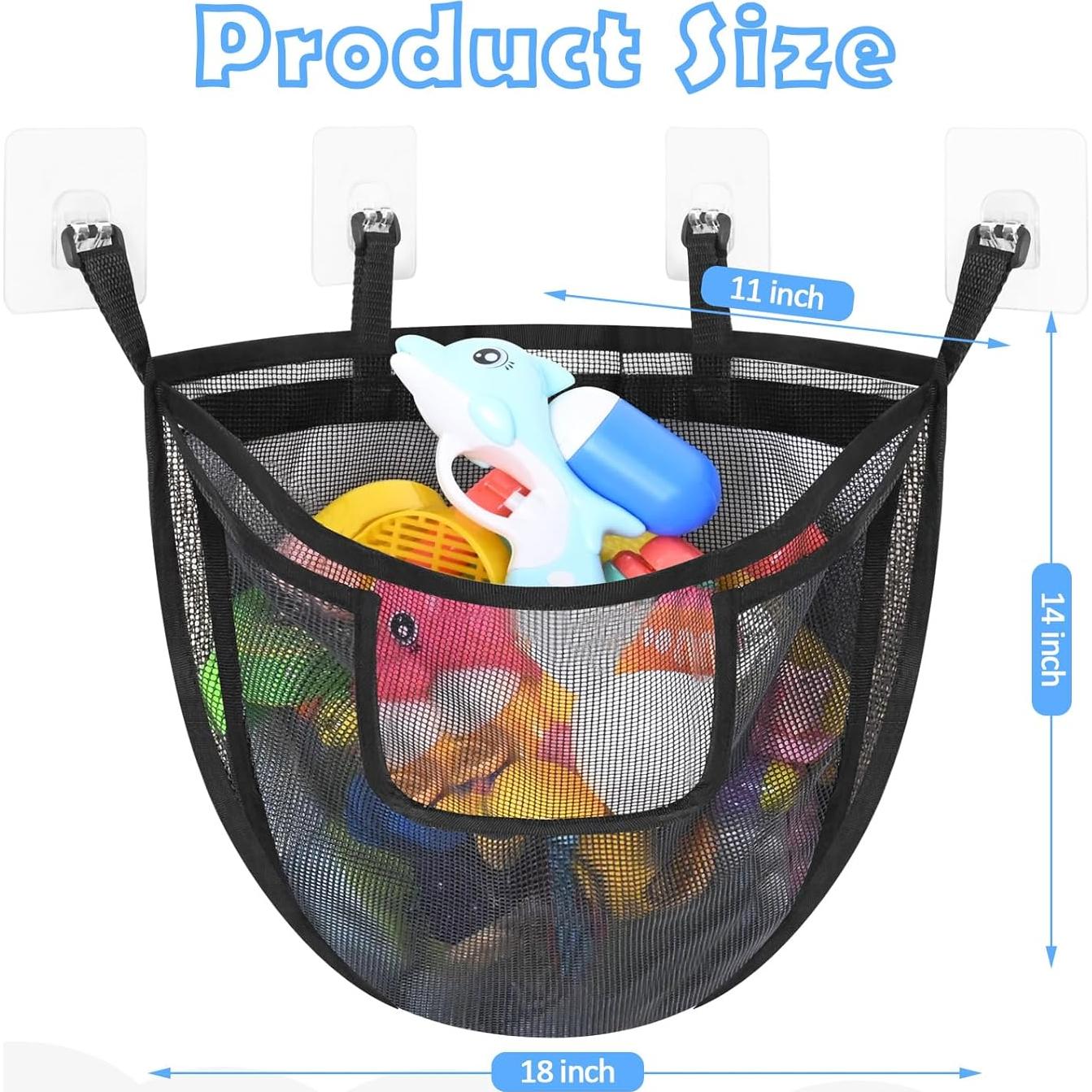 Organizador de Juguetes de Baño DOCMON Extra Grande Negro