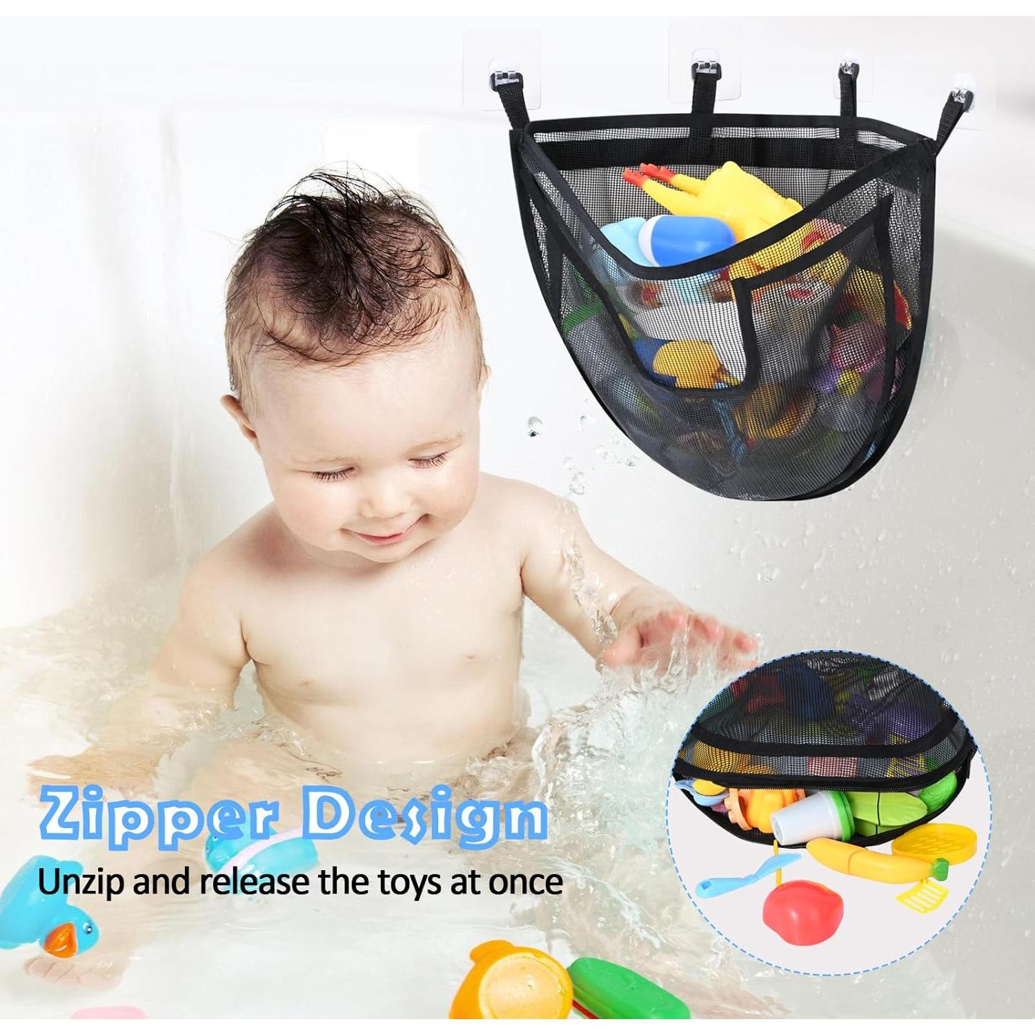Organizador de Juguetes de Baño DOCMON Extra Grande Negro