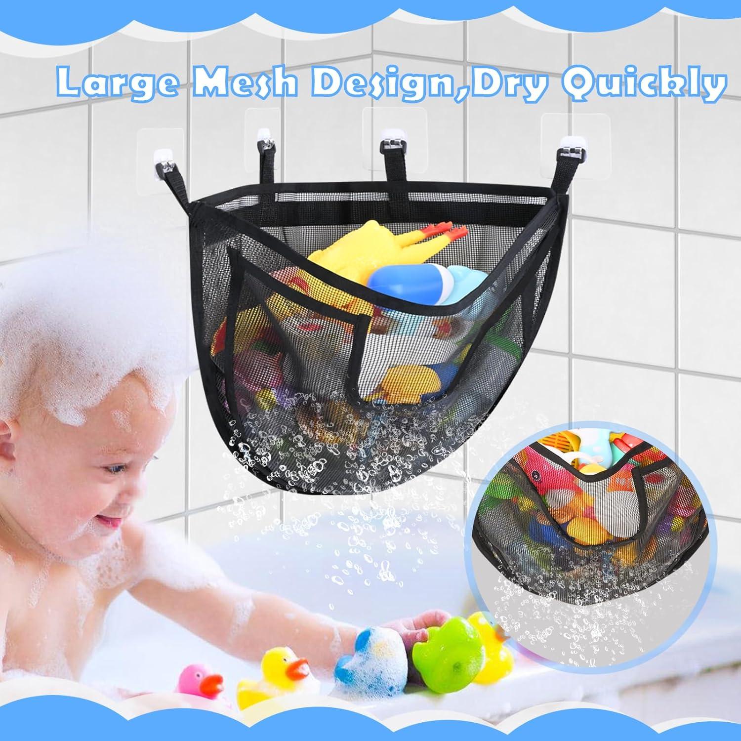 Organizador de Juguetes de Baño DOCMON Extra Grande Negro