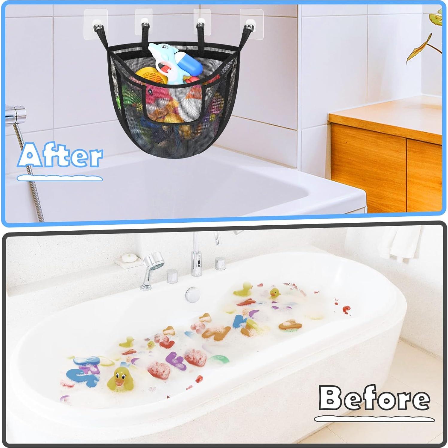 Organizador de Juguetes de Baño DOCMON Extra Grande Negro