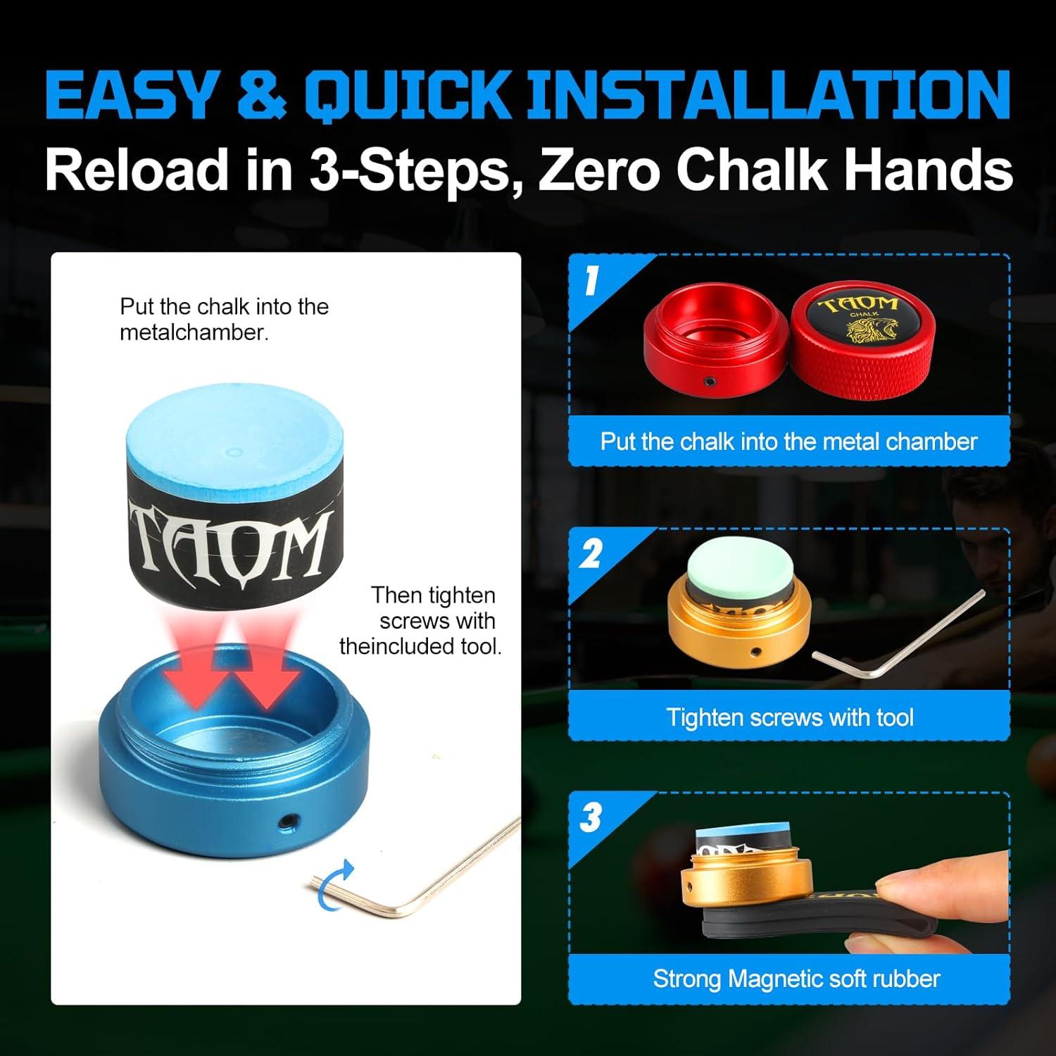 Soporte de Tiza de Billar Redondo Banly - Antideslizante y Portátil