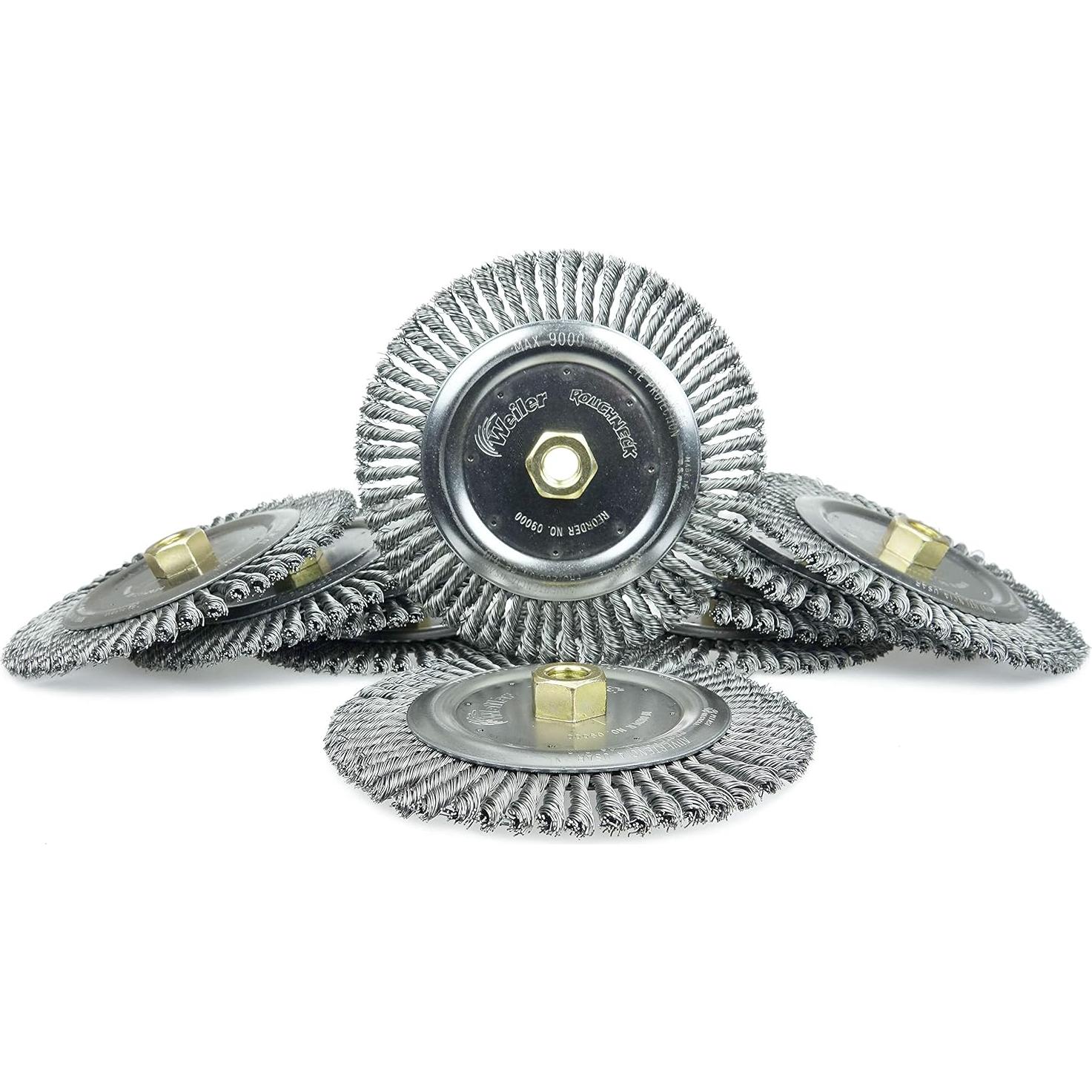 Cepillo de Limpieza de Soldadura Weiler 7" Roughneck 56 Nudos