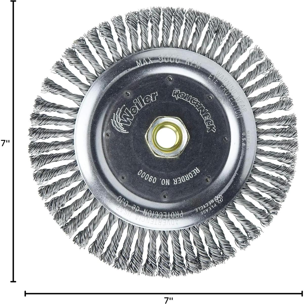 Cepillo de Limpieza de Soldadura Weiler 7" Roughneck 56 Nudos