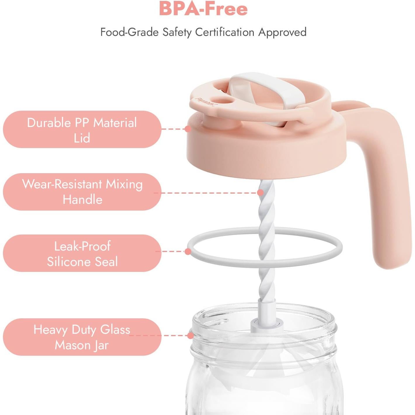 Jarra de vidrio Papablic 946ml para leche materna y fórmula