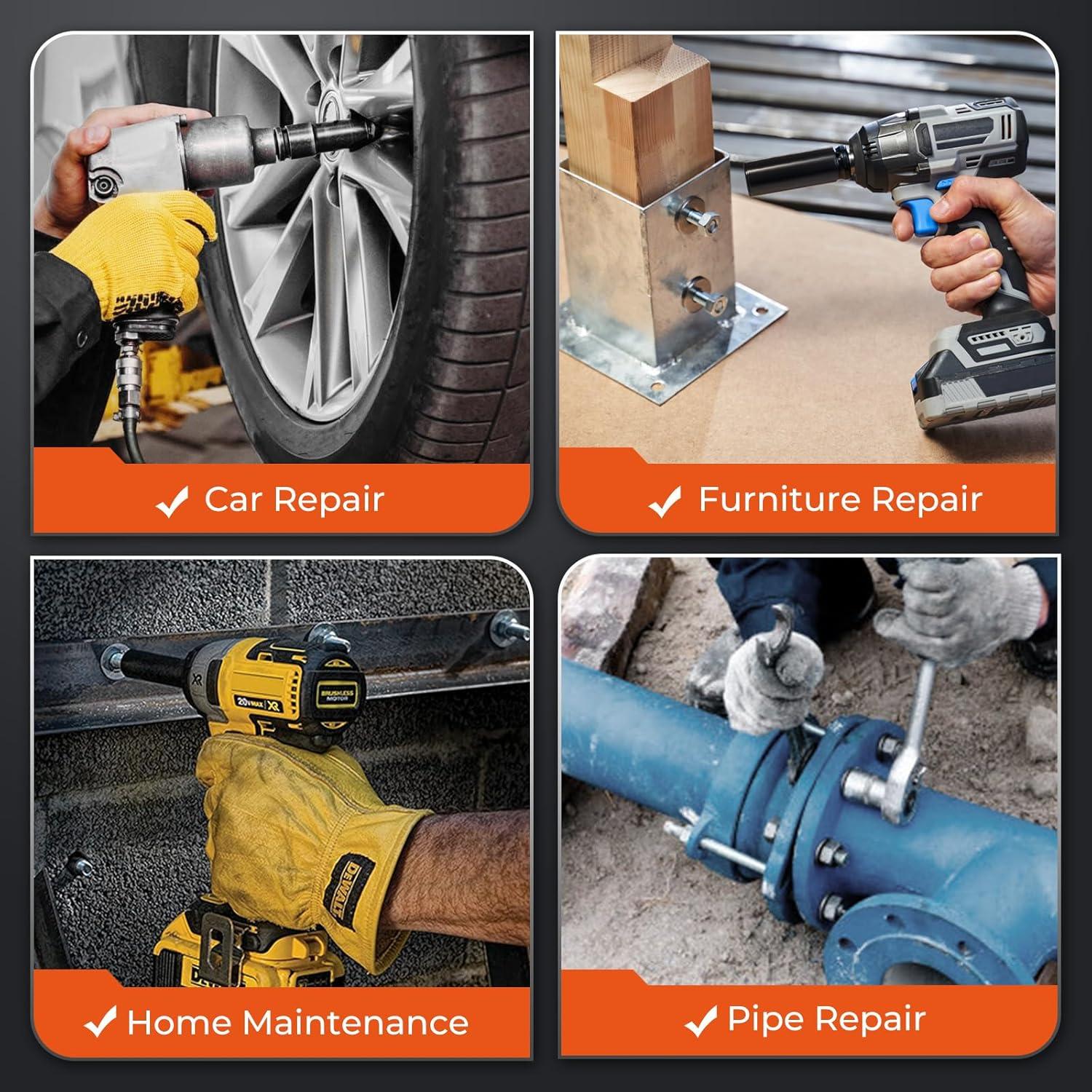 Juego de Extractores de Tuercas de Rueda TOPME 6 Piezas 17-22mm