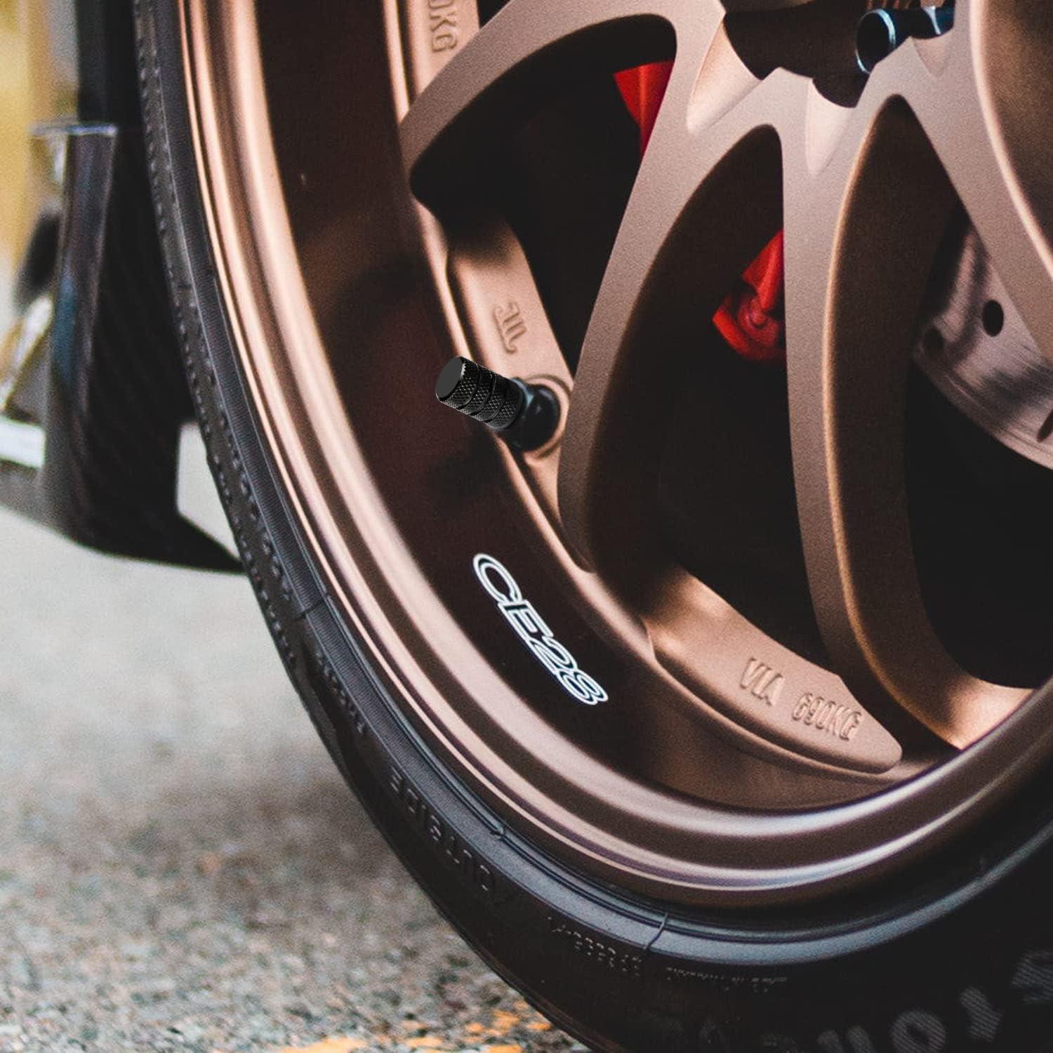 Tapas de Válvula de Neumático Ouzorp 12PCS Universal Negro