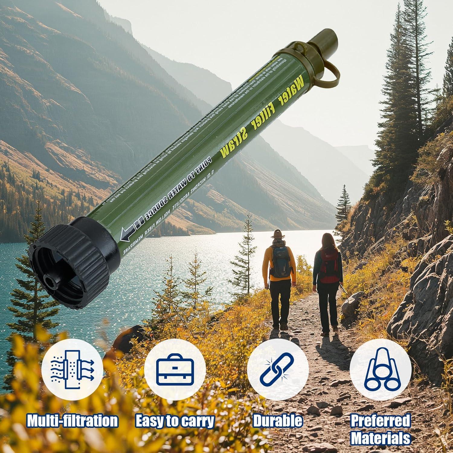 Filtro de Agua Portátil Hoayccom Verde Militar 5 Etapas 4000L