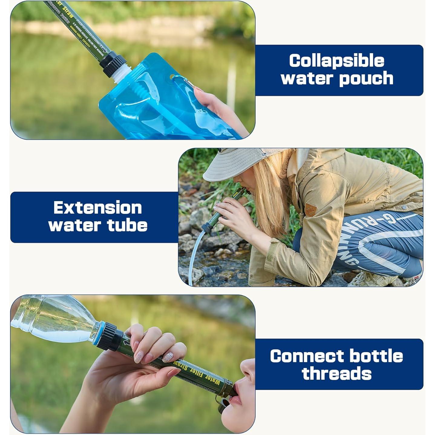 Filtro de Agua Portátil Hoayccom Verde Militar 5 Etapas 4000L