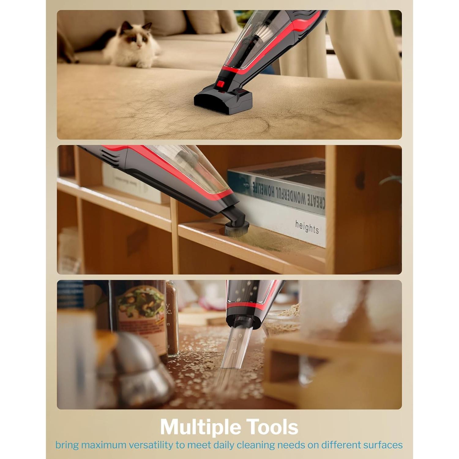 Aspiradora de Mano Inalámbrica Powools para Pelo de Mascotas