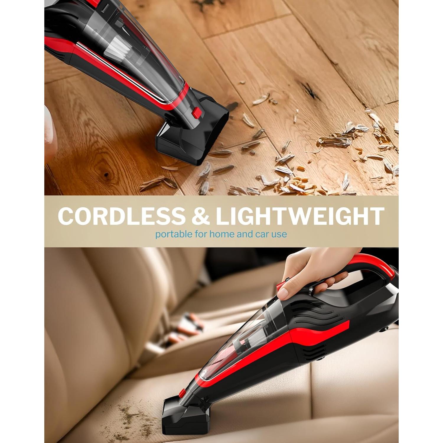 Aspiradora de Mano Inalámbrica Powools para Pelo de Mascotas