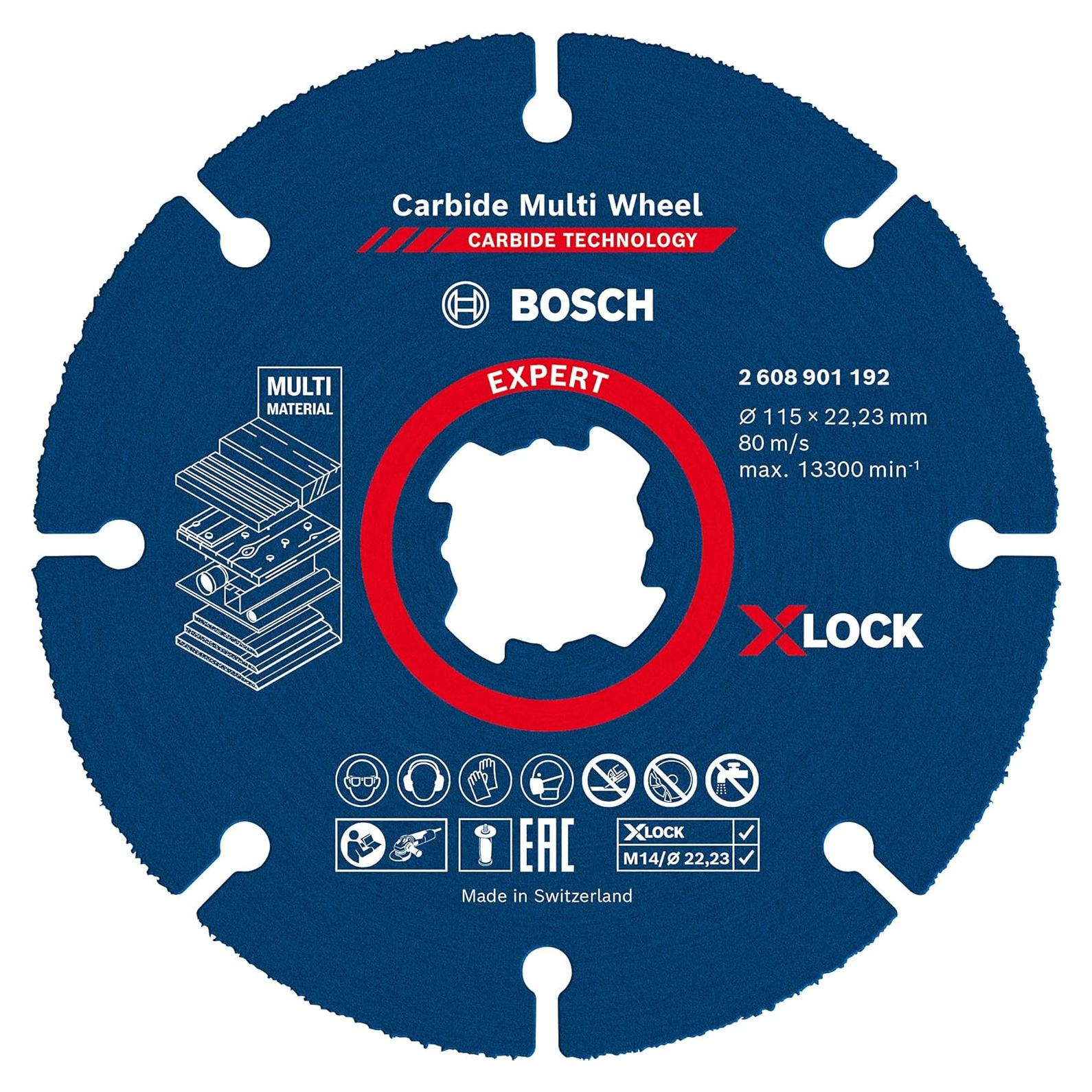 Disco de Corte Bosch Expert Carbide X-LOCK 115 mm para Madera