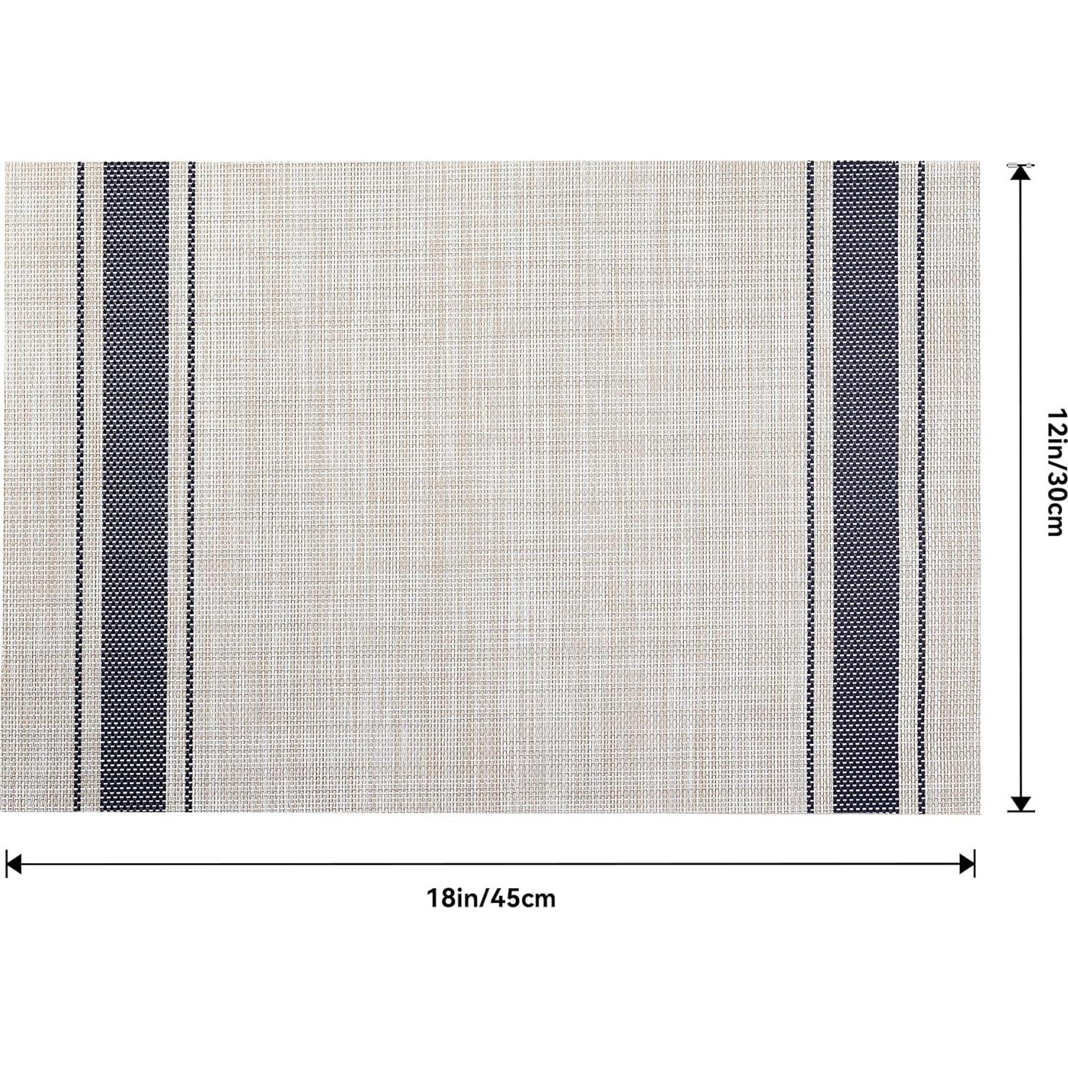 Manteles Individuales Leetaltree Caqui-Azul Juego de 6